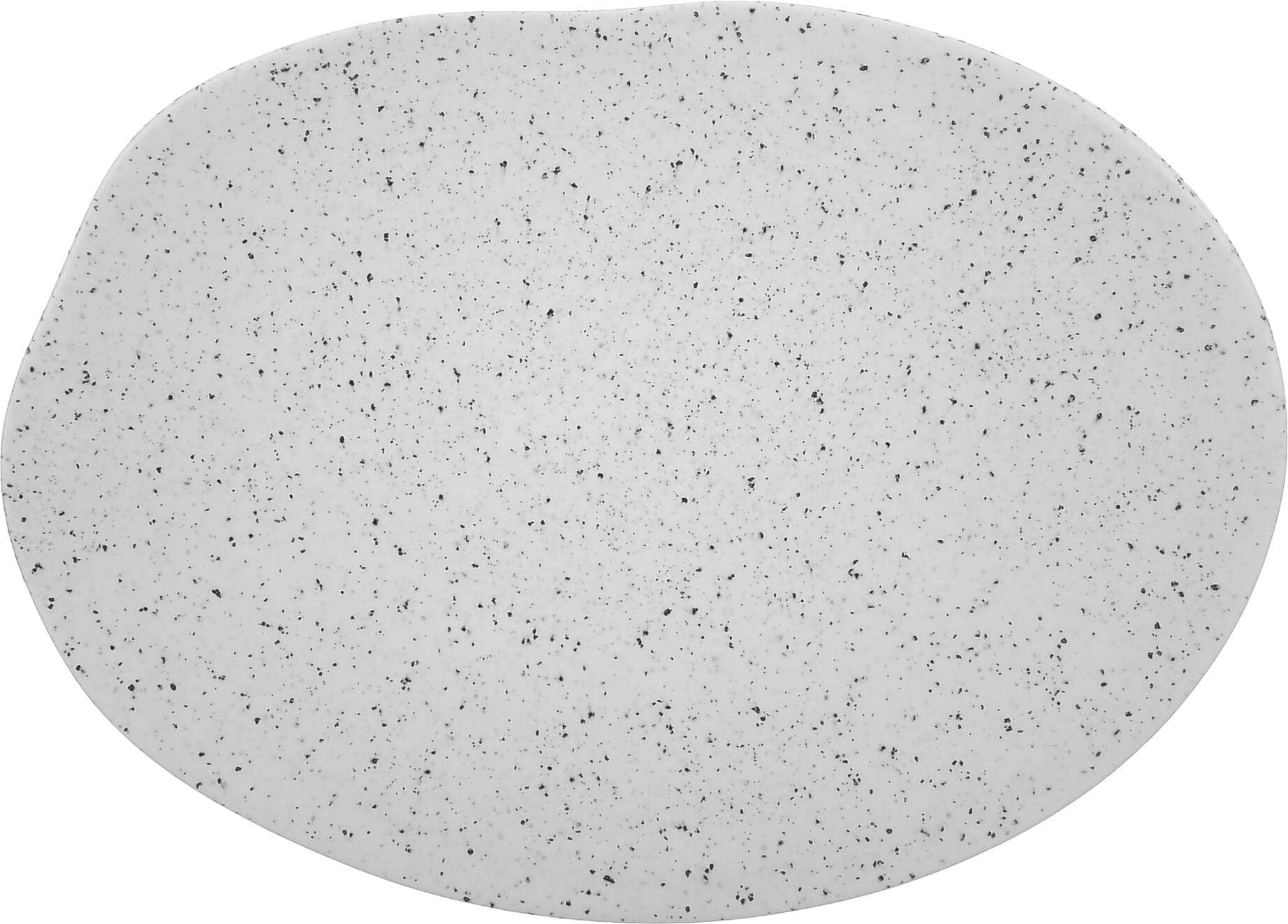 Bright Designs Ribbed Melamine Plate, 30 cm - White Black