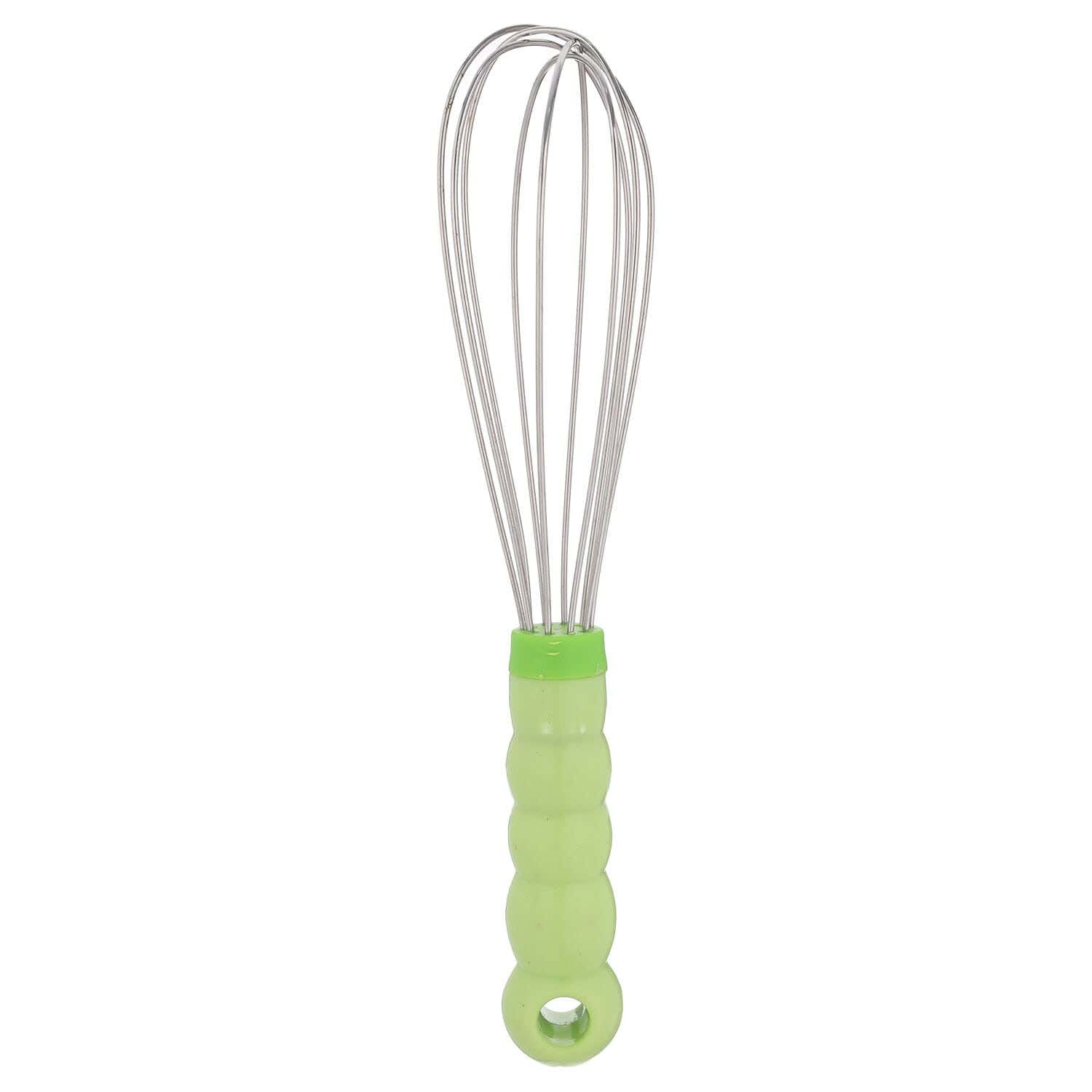 Elcheef Stainless Steel Egg Beater With Plastic Handle, 28 cm - Light Green