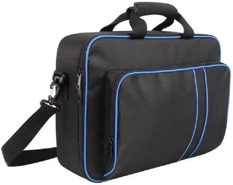 Lyyes Protective Travel Shoulder Bag for PlayStation 5 - Black
