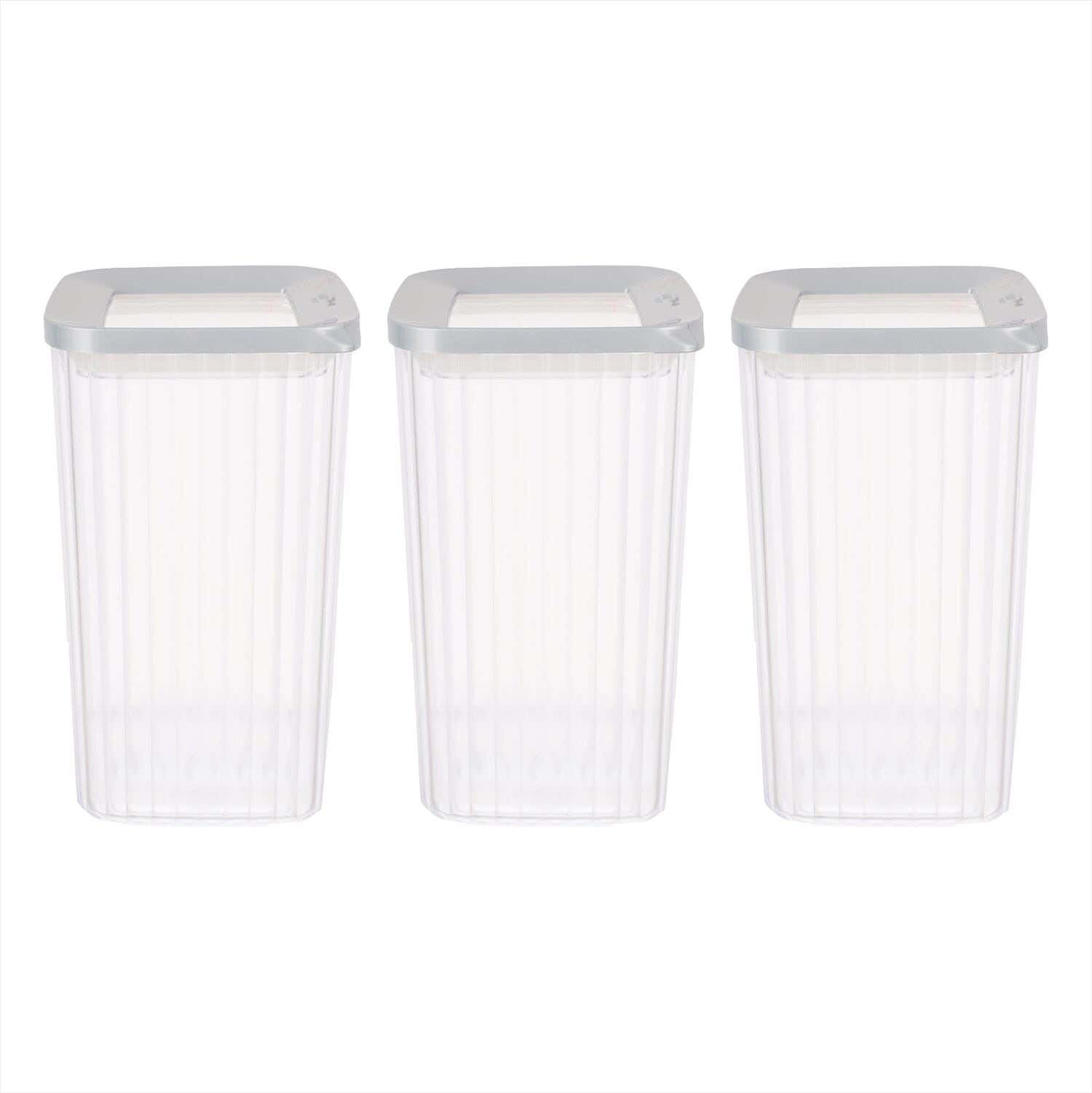 Pro Plast Discovery Plastic Storage Box Set, 3 Pieces - Grey