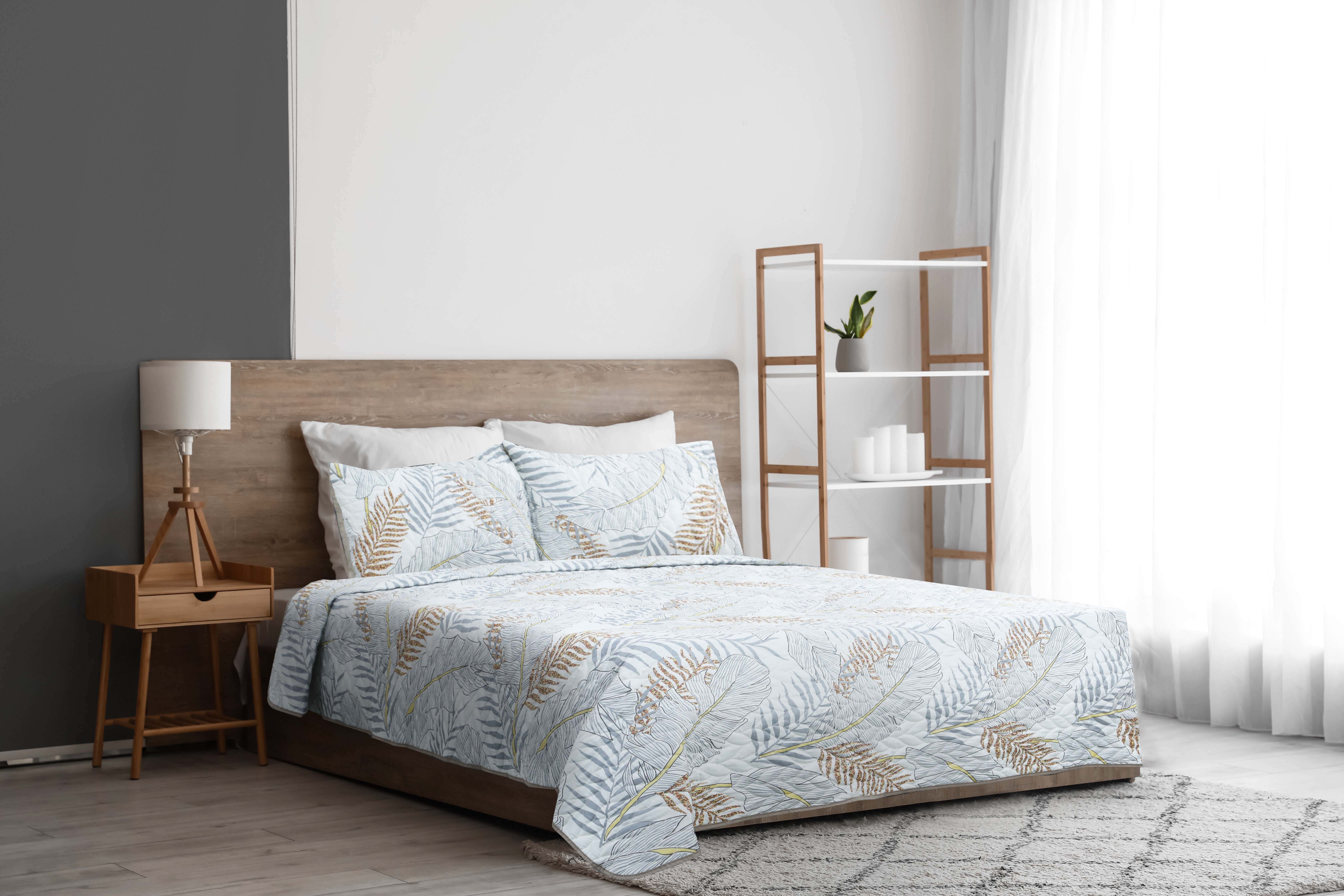 Hana Cotton Comforter Set, 3 Pieces, 240×240 cm, 3000 grams - Beige