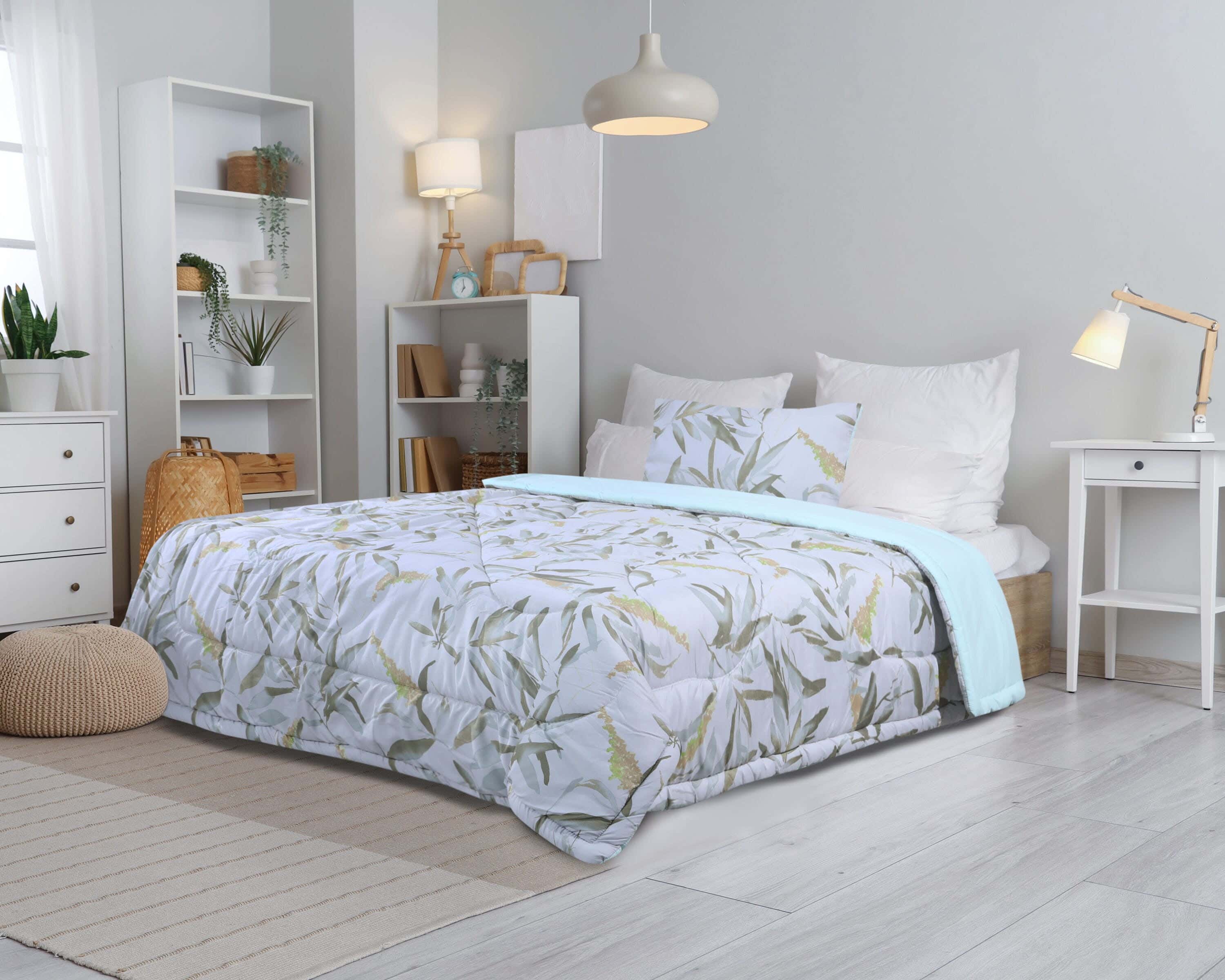 Ronza Home Microfiber Quilt Set, 4 Pieces, 240×175 cm, 5000 gm - Multicolor