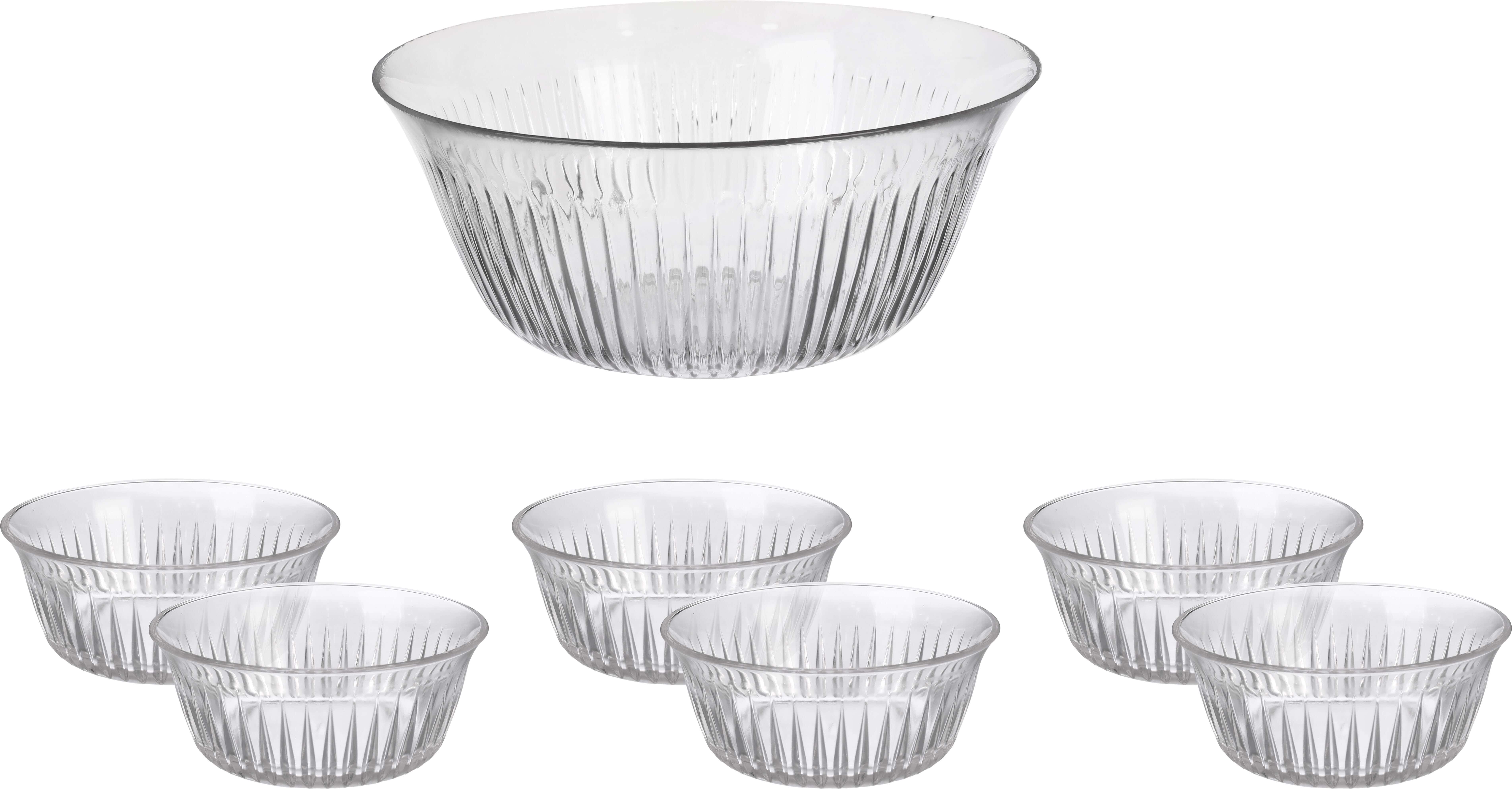 Pasabahce Glass Bowl Set, 7 Pieces - Clear