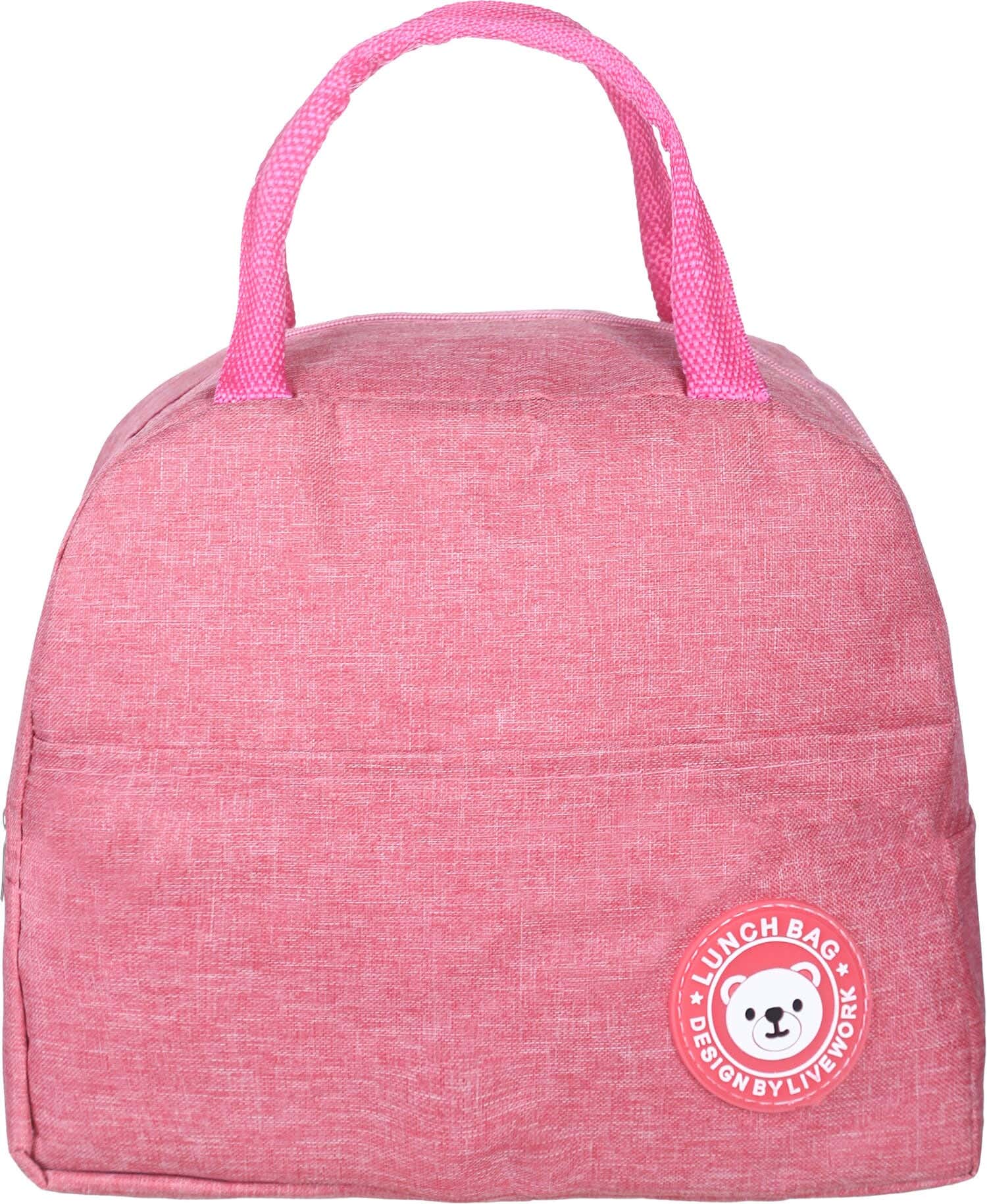 Falmer Rectangular Waterproof Lunch Bag, with External Pocket, 1 zipper, 20×23 cm - Cashmere
