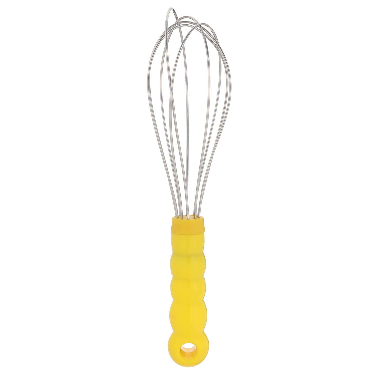 Elcheef Stainless Steel Egg Beater With Plastic Handle, 28 cm - Yellow