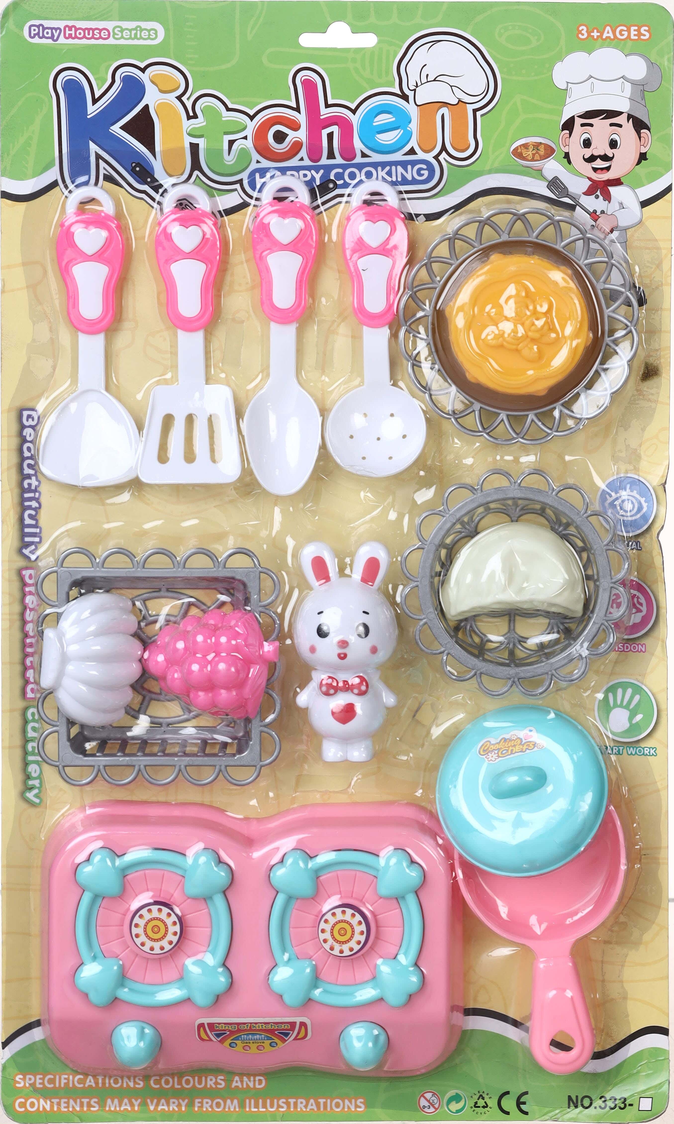 Kitchen Tools Set for Girls, 15 Pieces - Multicolor