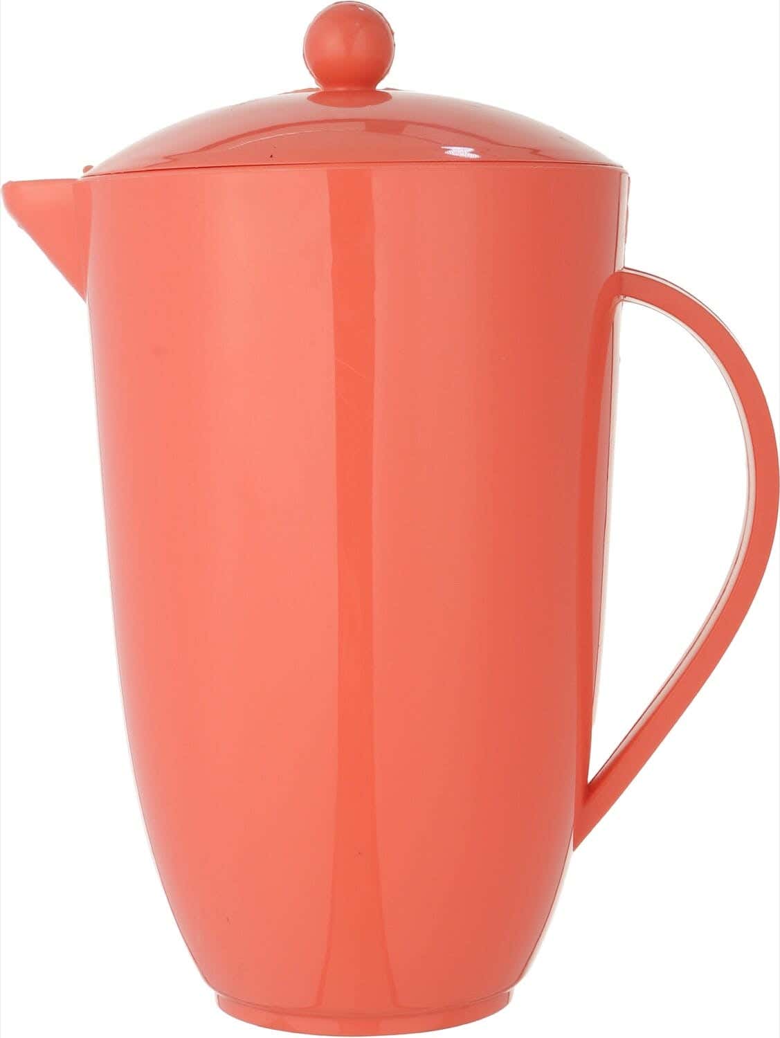 El Hoda Plastic Flask with Lid, 2.6 Liter - Light Red
