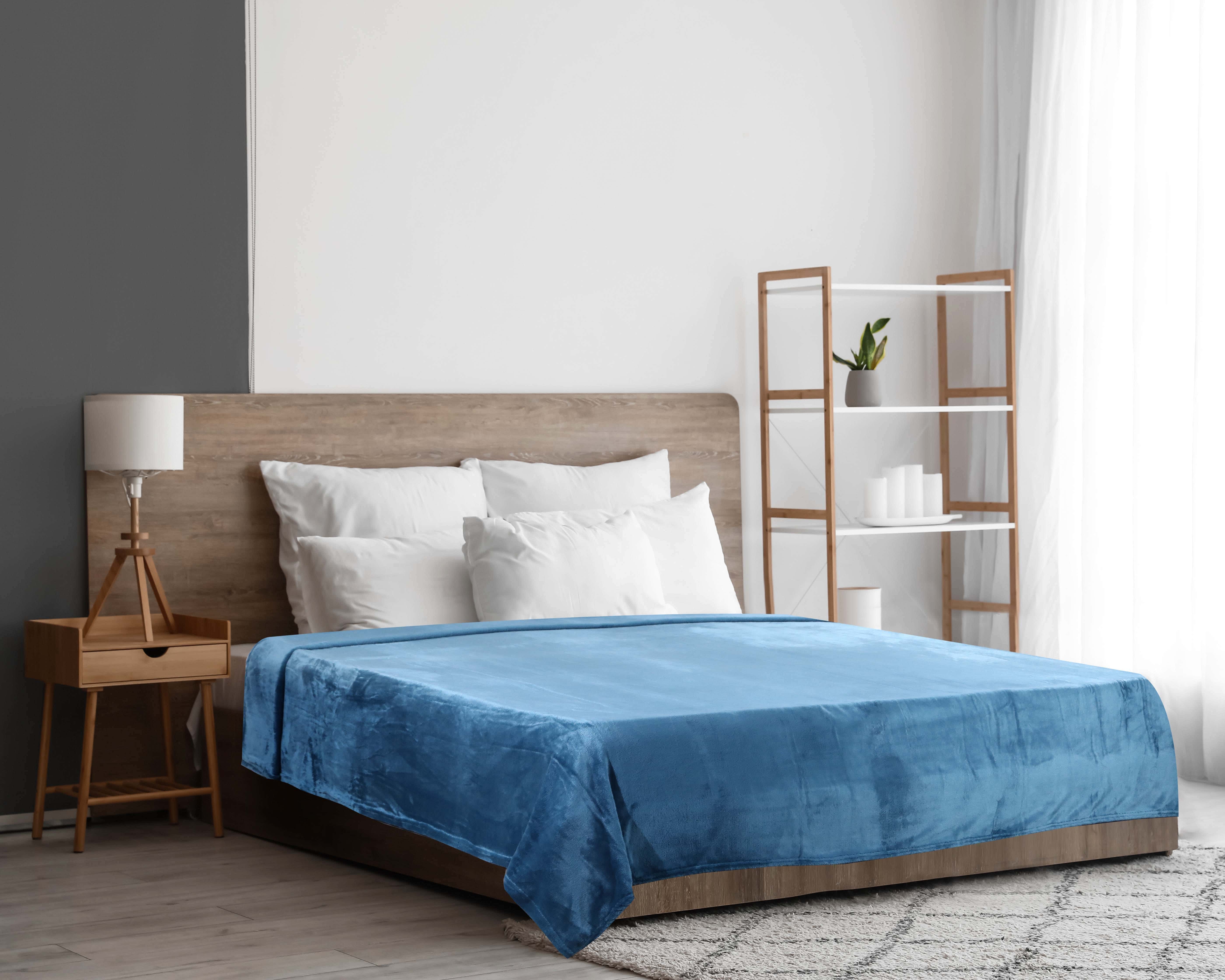 Velvet Baby Bed Heater, 220×240 cm, approx. 1400 gm - Petrol