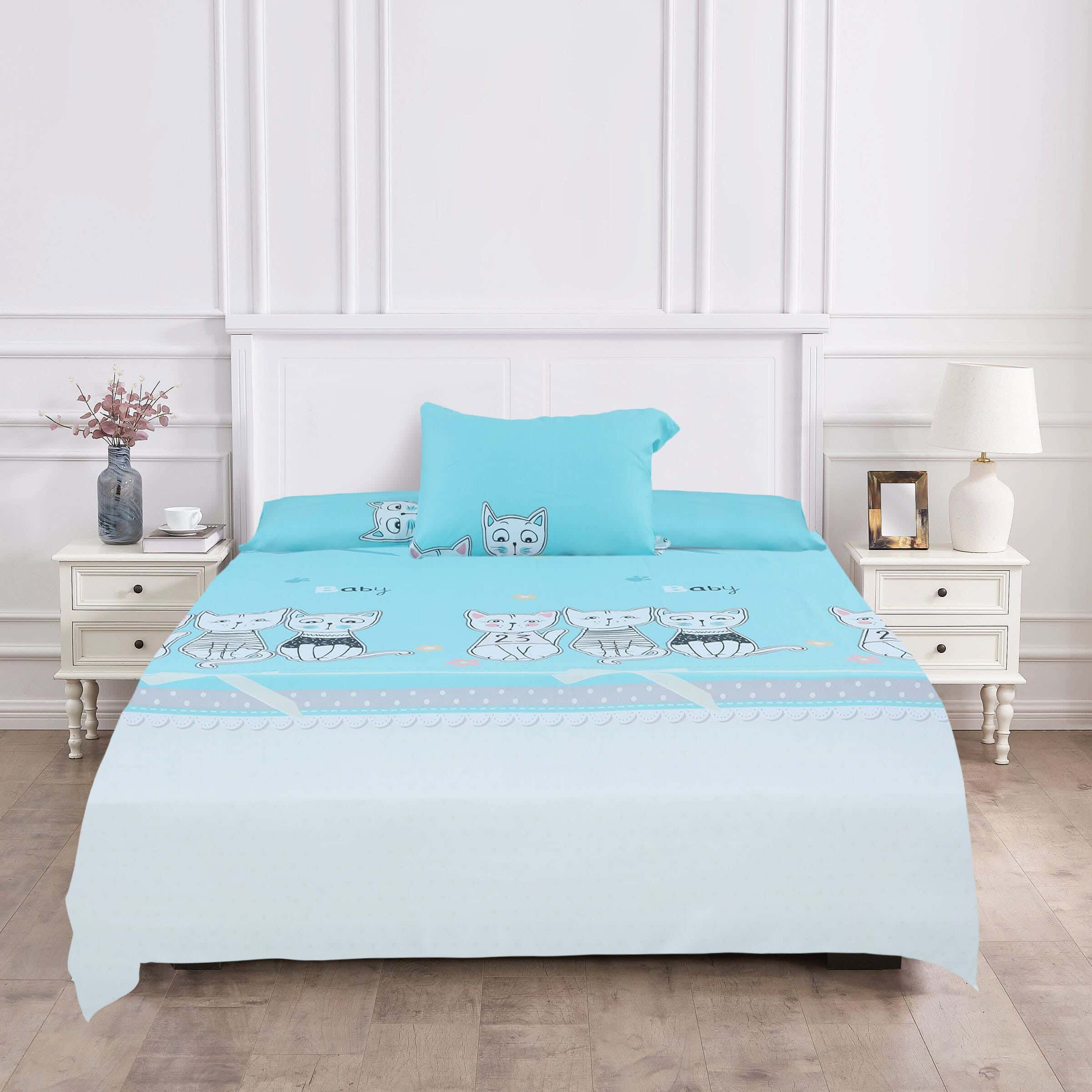 For Furniture Microfiber Kids Bed Sheet Set, 6 Pieces, 190×240 cm, 2400 gm - Multicolor