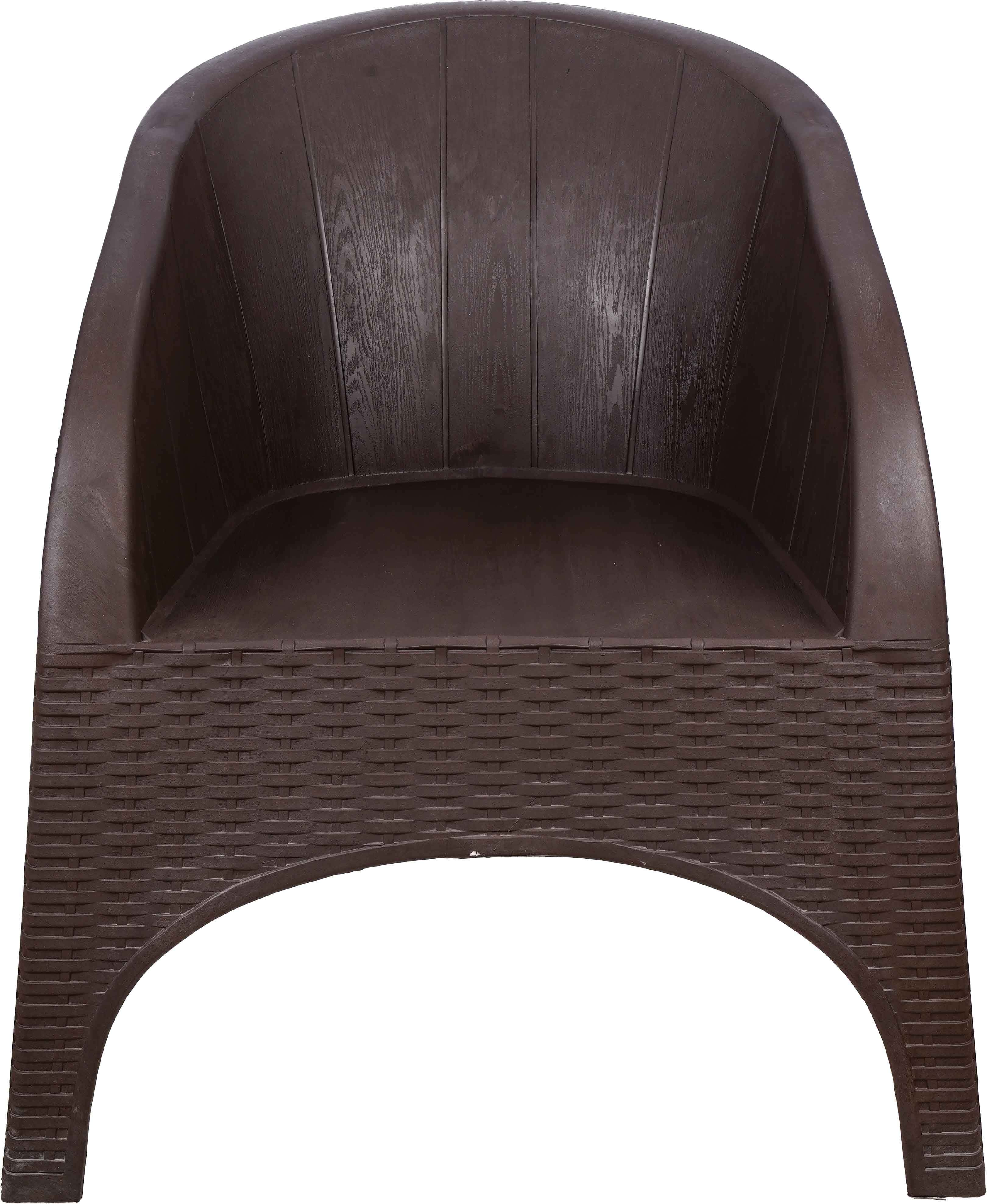 Plastic Garden and Cafeteria Chair, 60×80×46 cm - Dark Brown