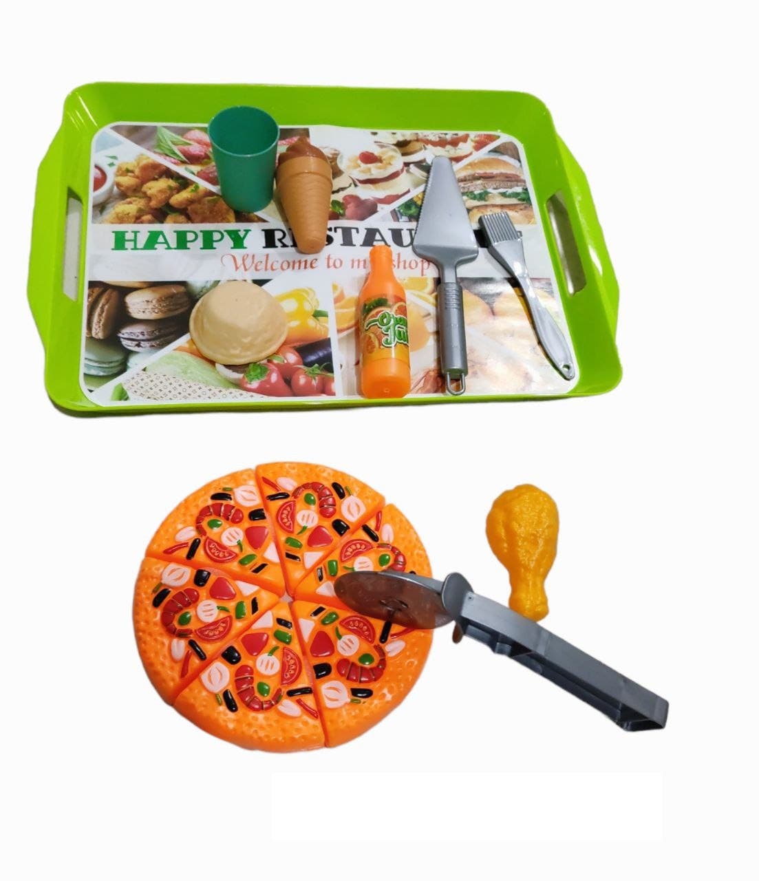 Alsafwa W19-19-1 Pizza And Chicken Skewer Toy for Unisex Children - Multicolor