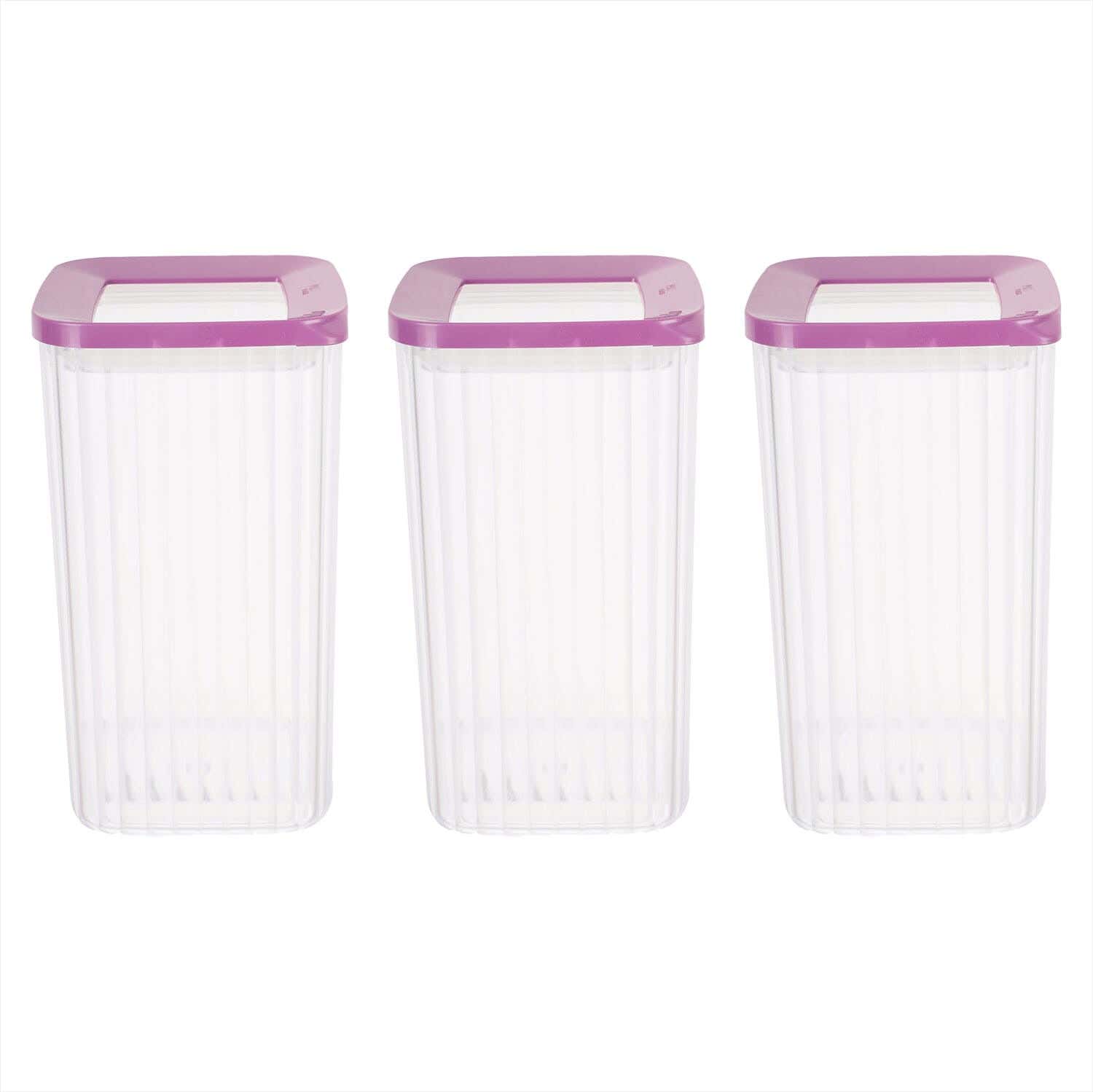 Pro Plast Discovery Plastic Storage Box Set, 3 Pieces - Purple