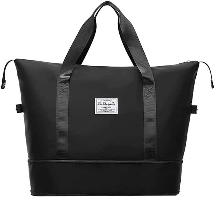 Gym Waterproof Travel Duffel Bag - Black