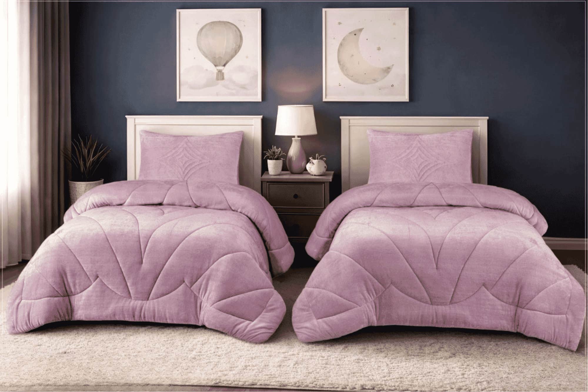 Rimas baby quilt, 240x190cm, velvet - cashmere