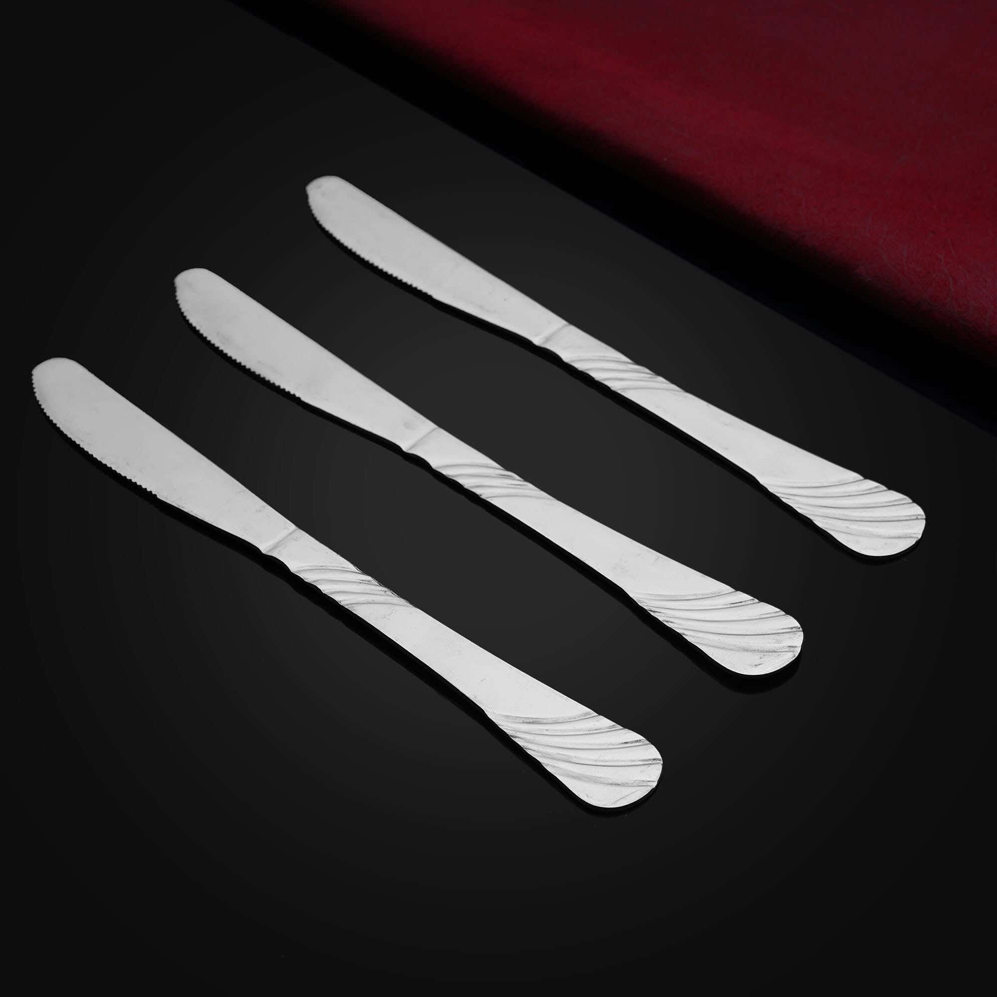 Nouval Stainless Steel Knife Set, 3 Pieces, 21 cm - Silver