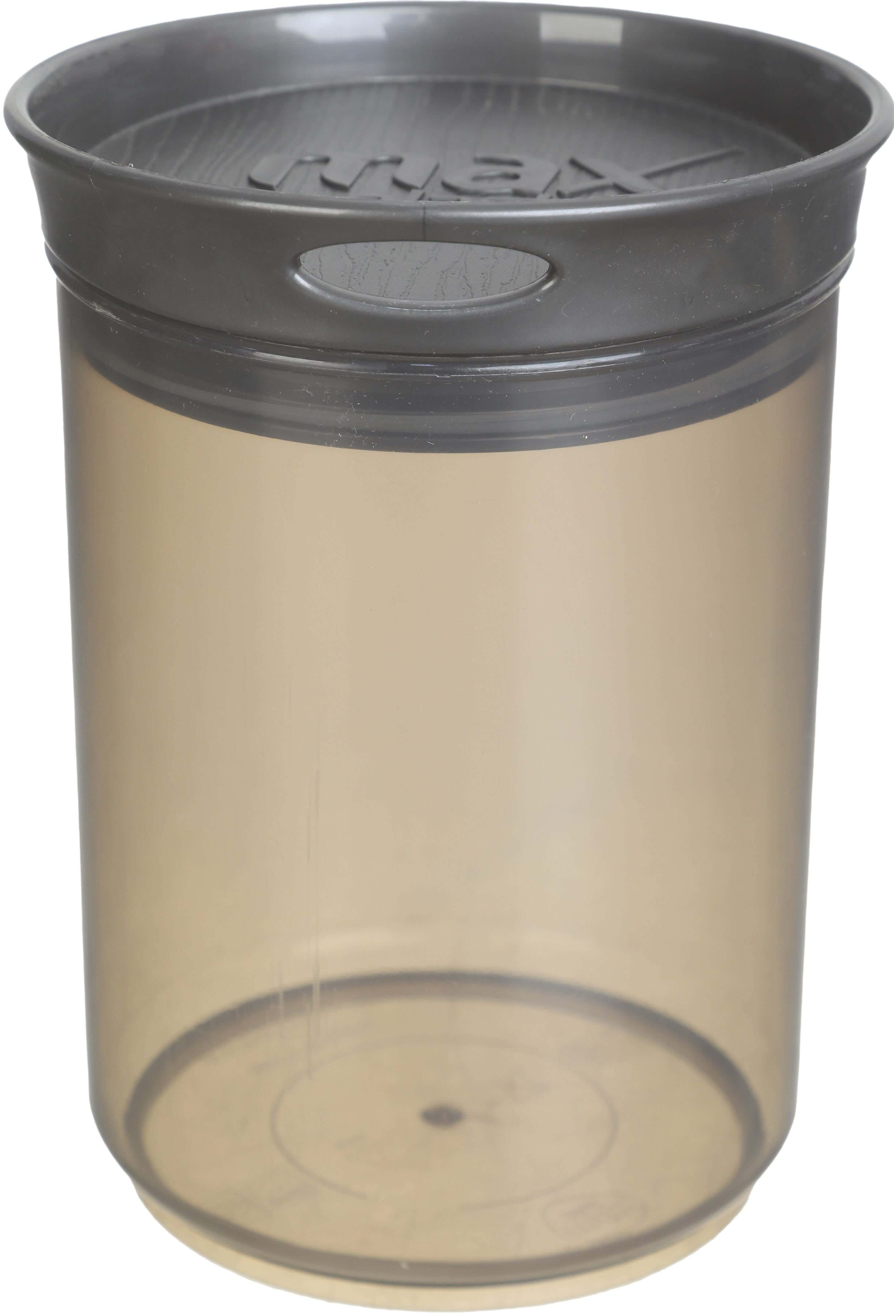Max Plast Round Plastic Jar, 850 ml - Clear Light Grey