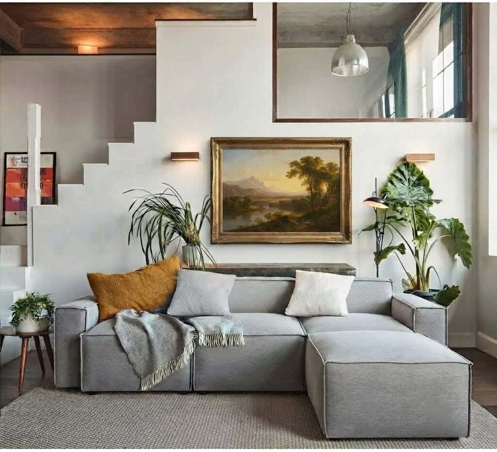 L-shaped corner sofa, beech wood, linen, 180x250x90x75 cm - Gray