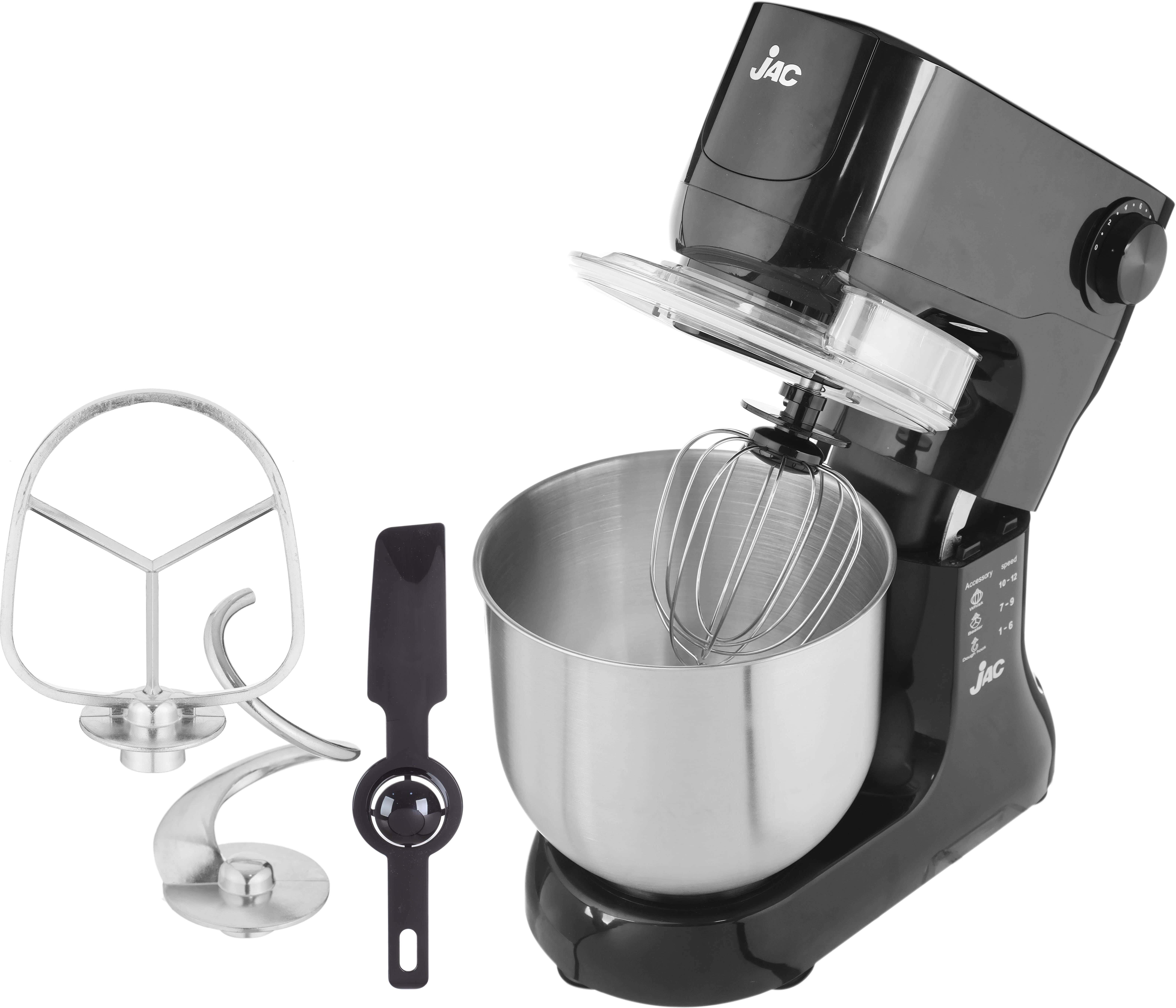 Jac NGS-11600 Electric Kneading Machine, 1200 Watt, 5.5 Liter - Black Silver