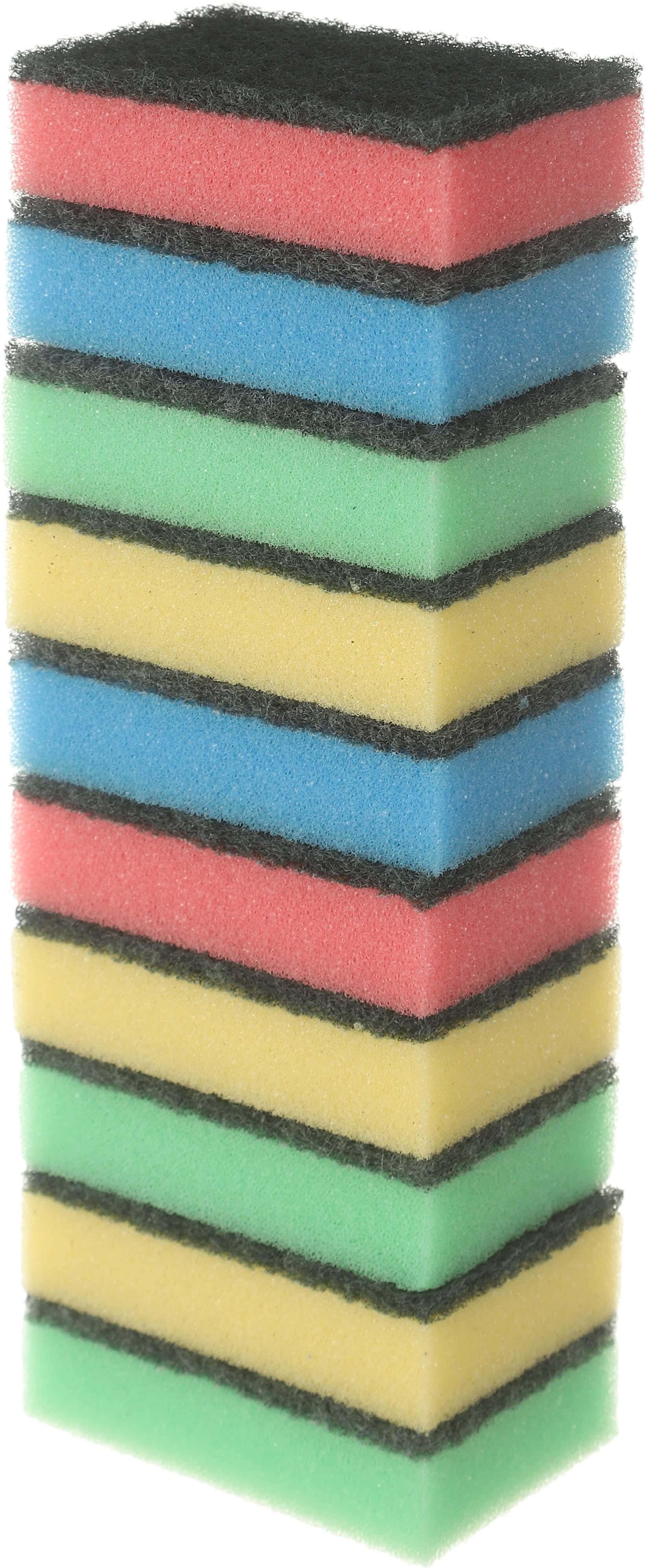 Weazy Dishwashing Sponge Set, 10 Pieces - Multicolor