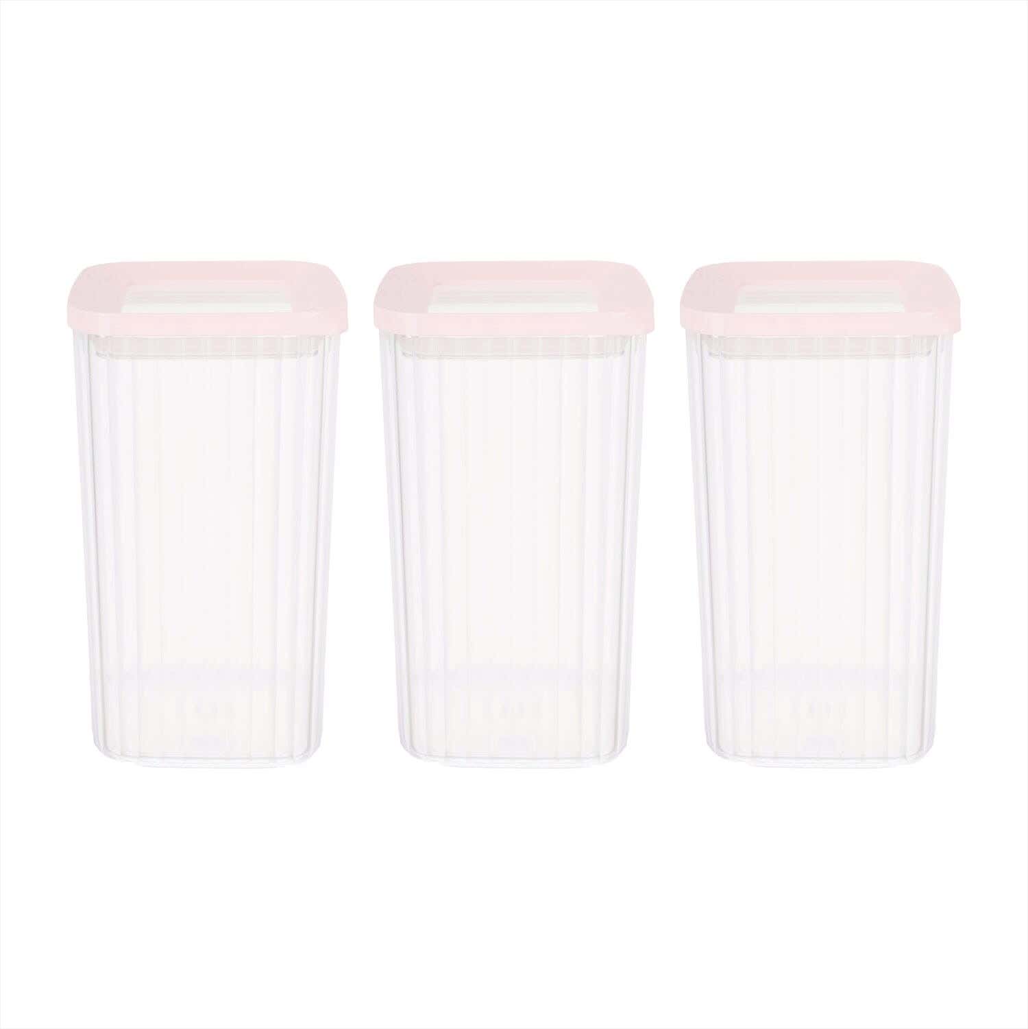 Pro Plast Discovery Plastic Storage Box Set, 3 Pieces - Rose