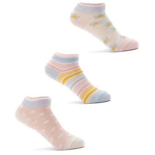 Baby Socks Set, 3 Pieces, Size 6-9 Months, Cotton - Multicolor
