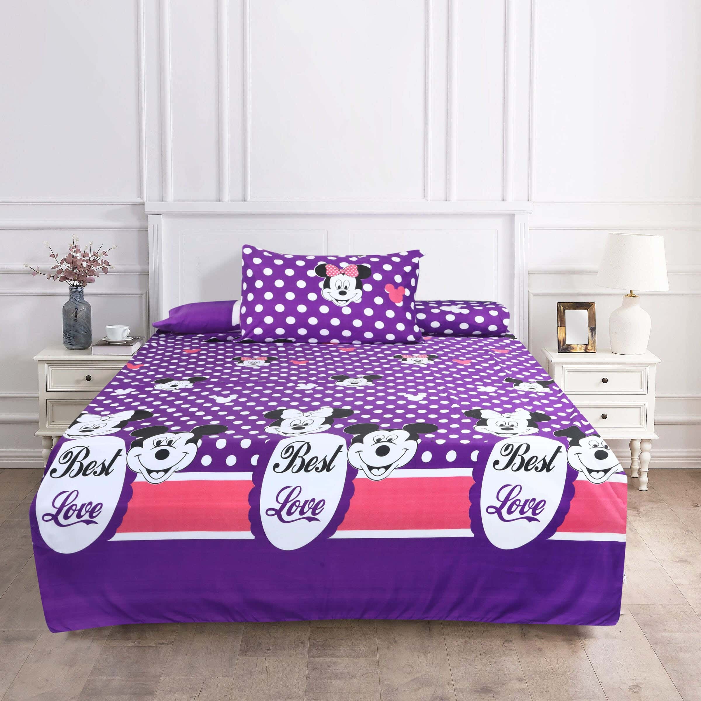 Children'S Bed Sheets Set, 3 Pieces, 240×170 cm - Purple