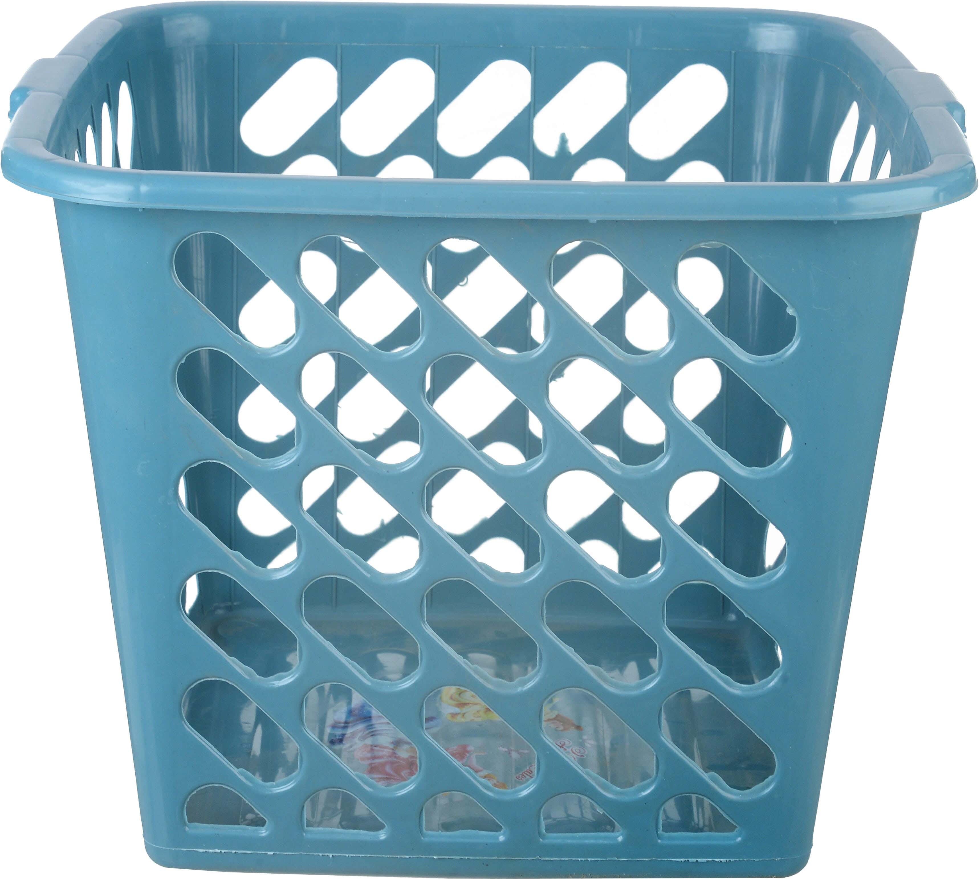 Plastic Laundry Basket, 47×47×37 cm - Petrol