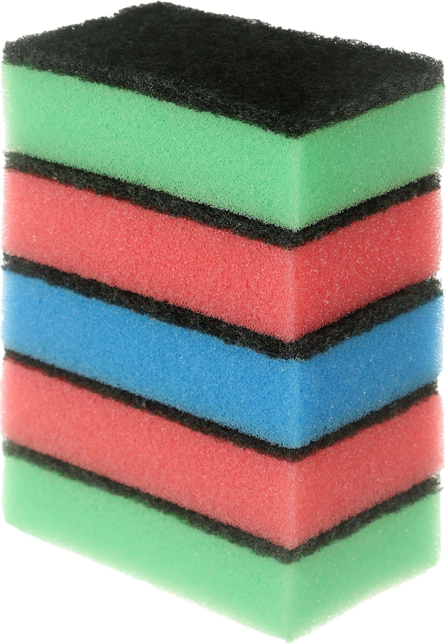 Weazy Dishwashing Sponge Set, 5 Pieces - Multicolor