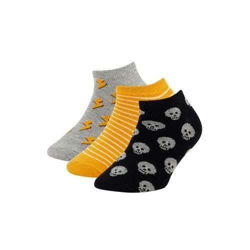 Baby Socks Set, 3 Pieces, Size 6-9 Months, Cotton - Multicolor