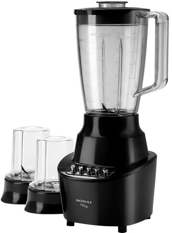 Sonai MAR-2300 Electric Countertop Blender, 400 watt, 1.5 Liter, 3 Speeds - Black
