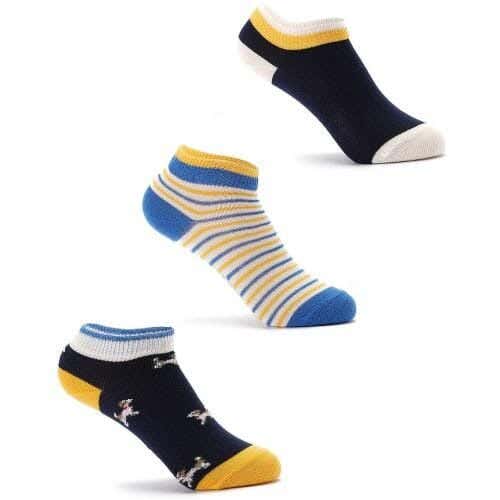 Baby Socks Set, 3 Pieces, Size 6-9 Months, Cotton - Multicolor