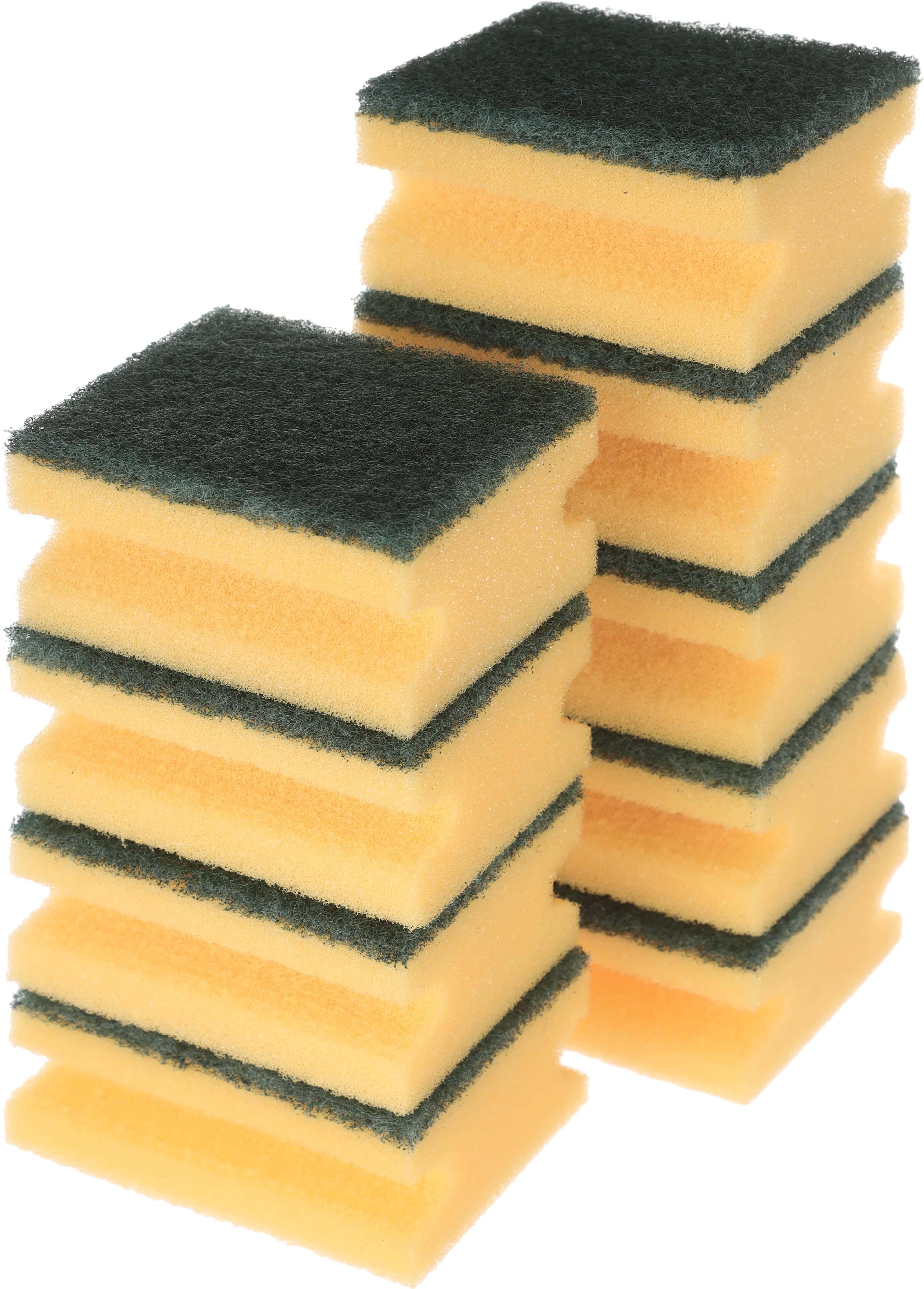 Weazy Dishwashing Sponge Set, 9 Pieces - Yellow Green