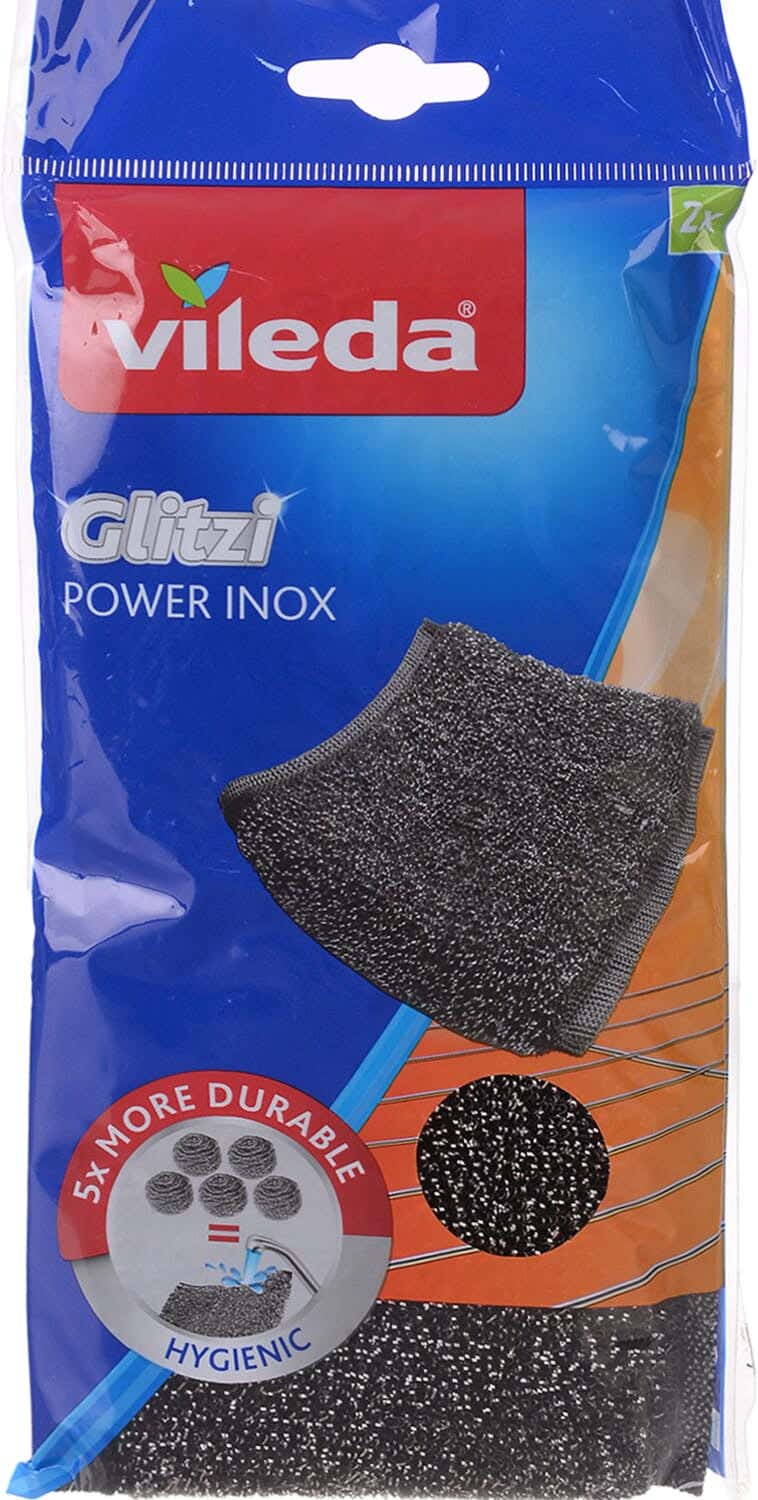 Vileda Dishwashing Sponge Loofah Set, 2 Pieces - Black