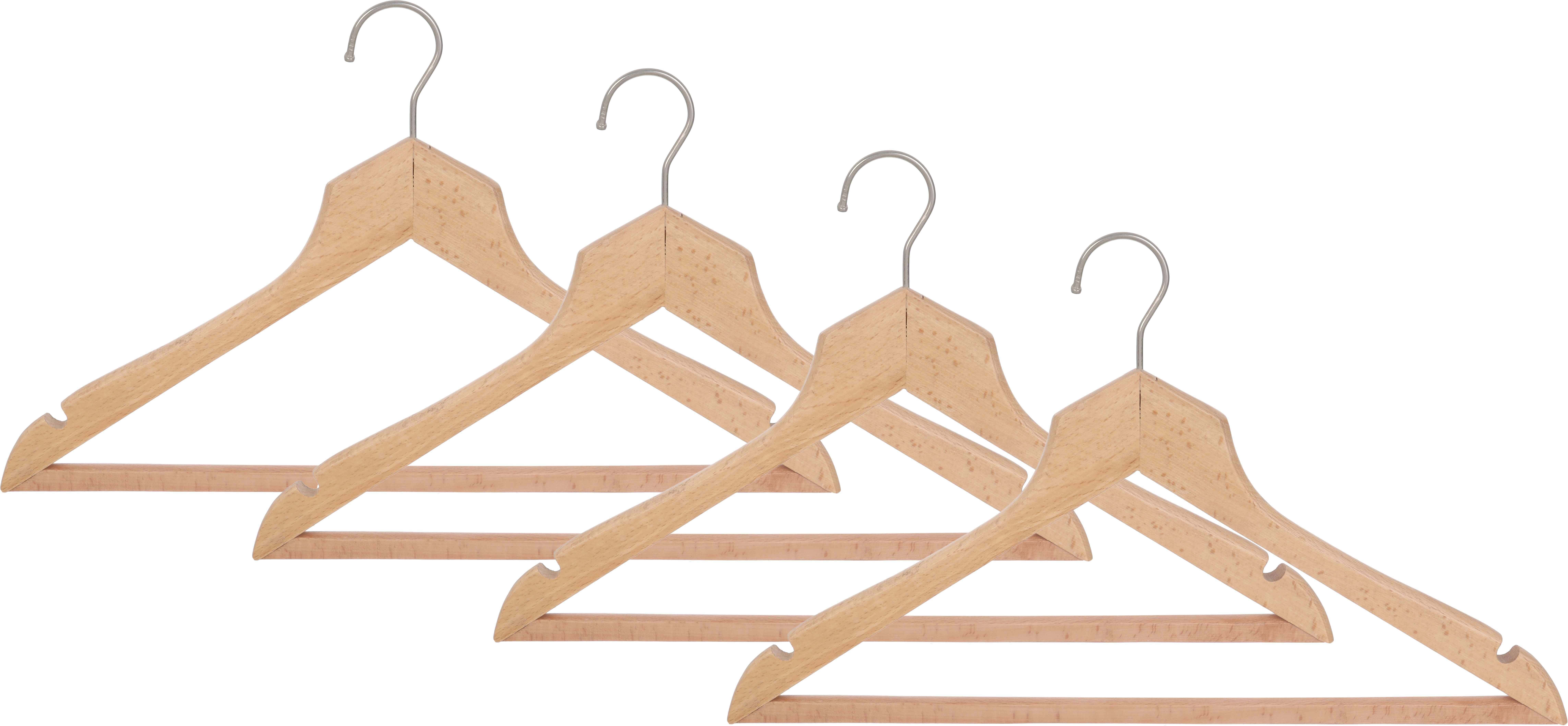SAS Beech Wood Hanger Set, 4 Pieces, 45 cm - Wooden