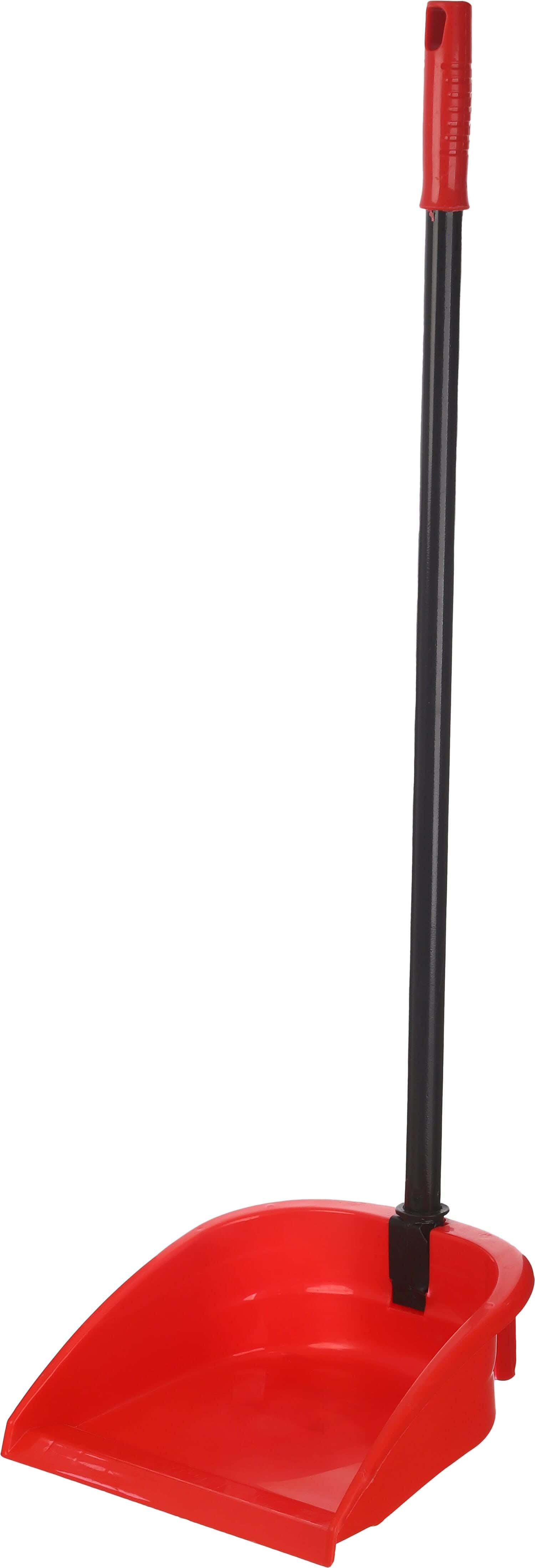 El Helal & Star Curvy Pro Plastic Shovel With Metal Handle, 80X24 cm - Black Red