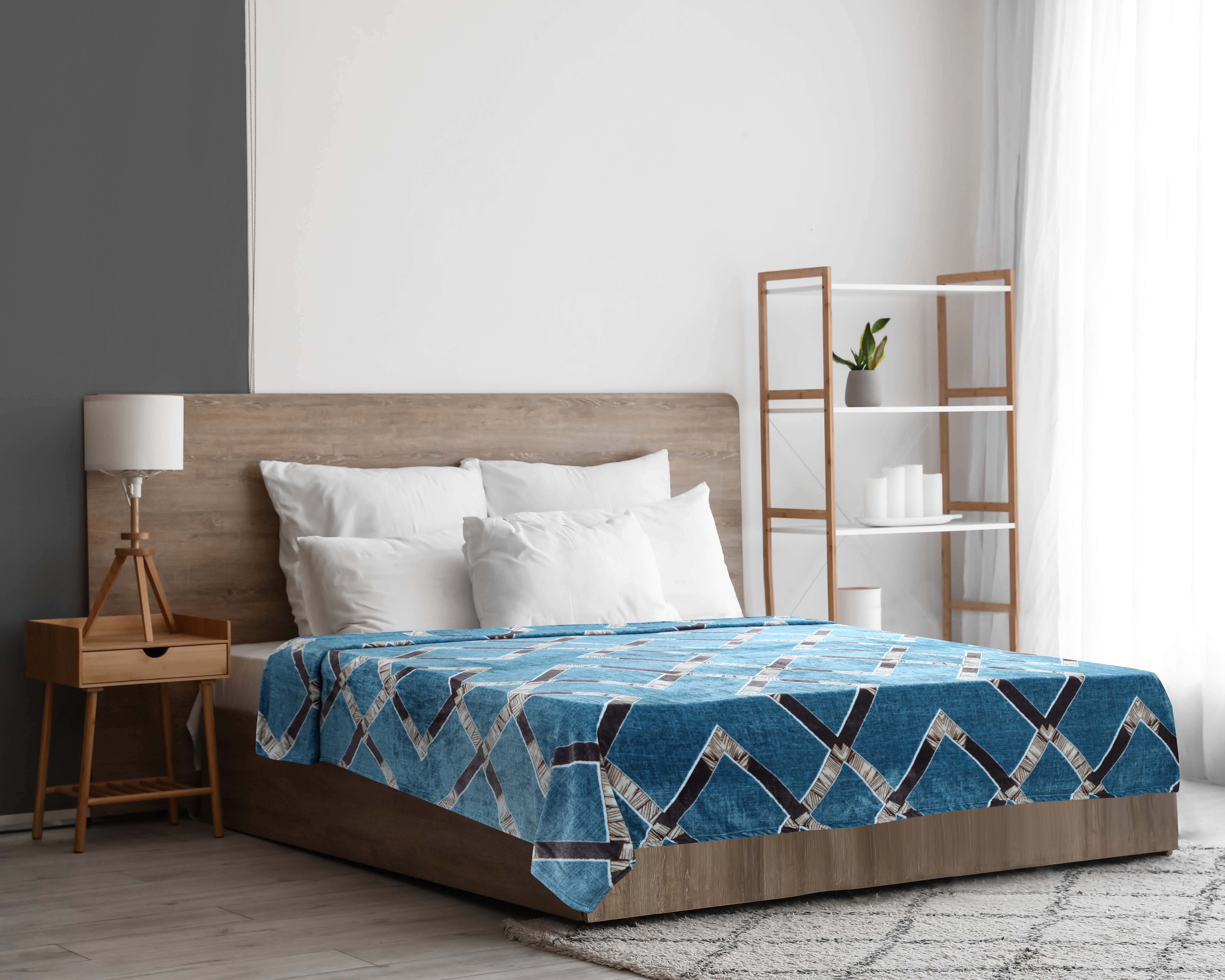 Al Maamoun Velvet Heater, 220x240 cm, 1400 gm - Turquiose