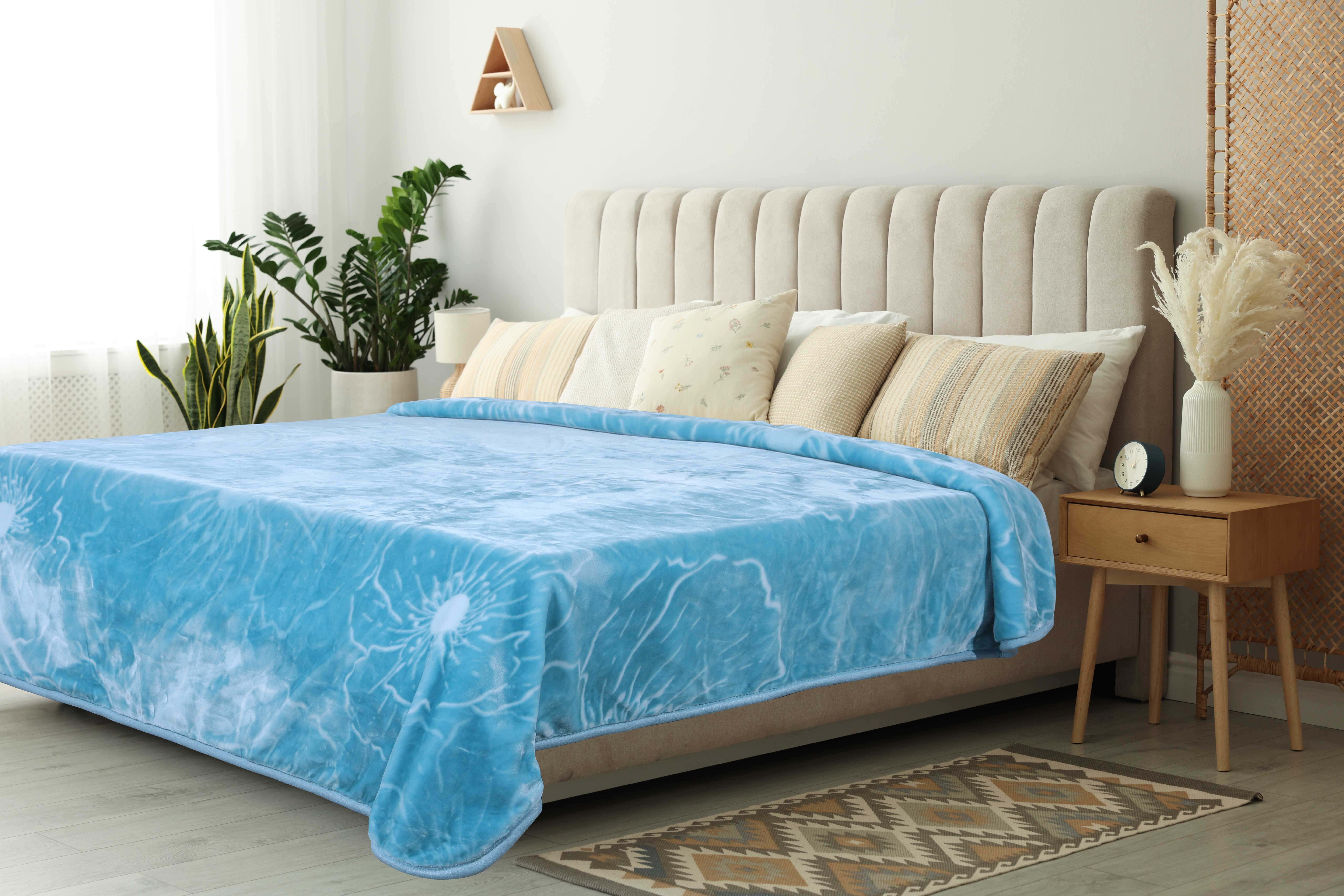 Mandora Velvet Double Layers Blanket, 220x240 cm, Approximately 5 kg - Turquoise