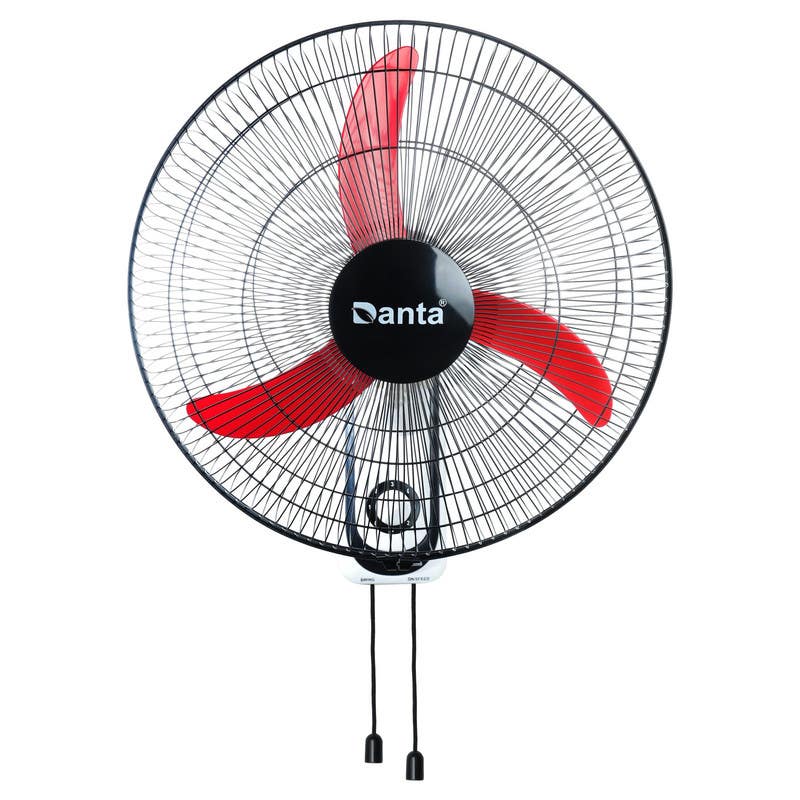 Danta Wall Fan, 18 Inch, Plastic and Metal, 60 Watts, 1852 - Black