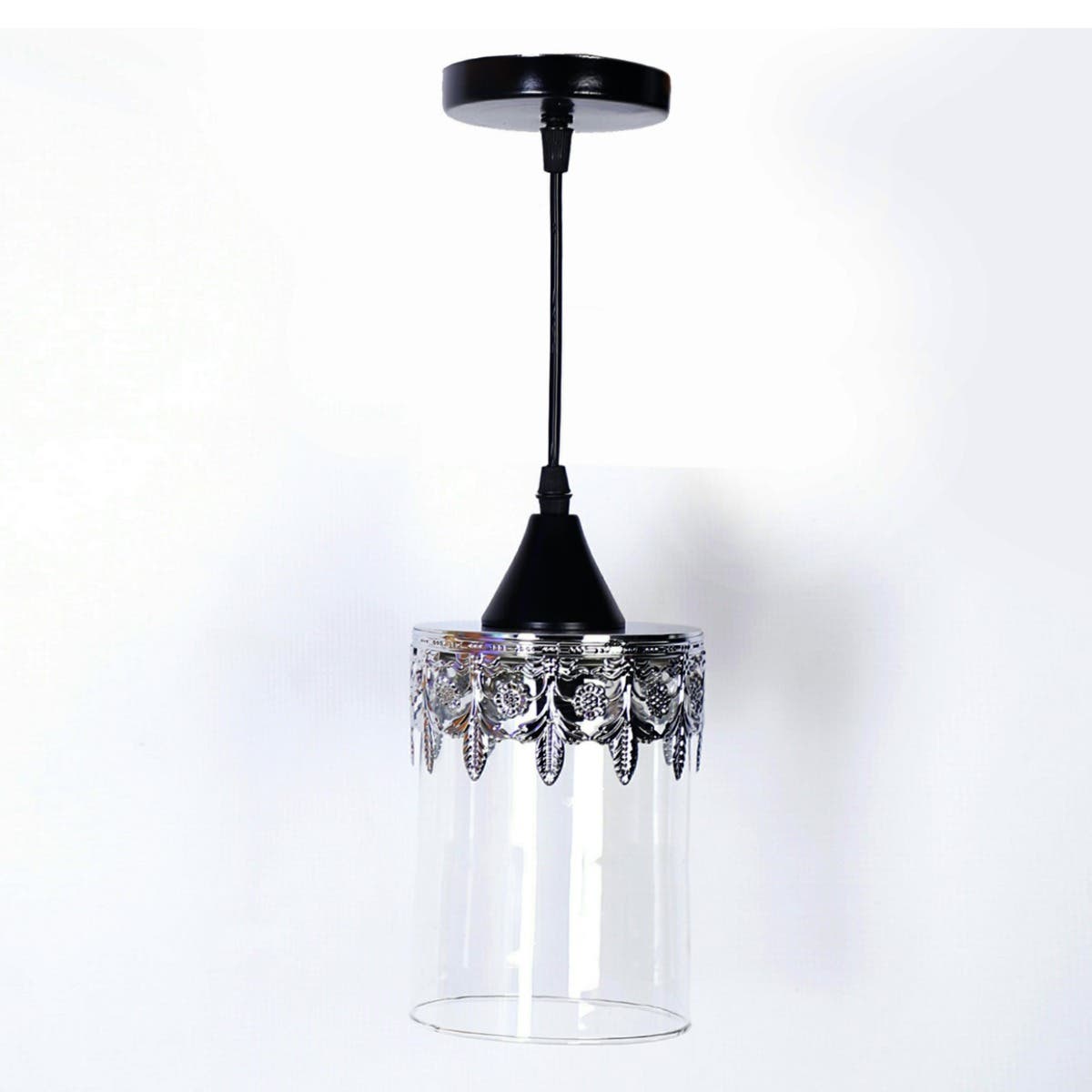 Modern Chandelier, 1 Bulb, 60×30 - Silver