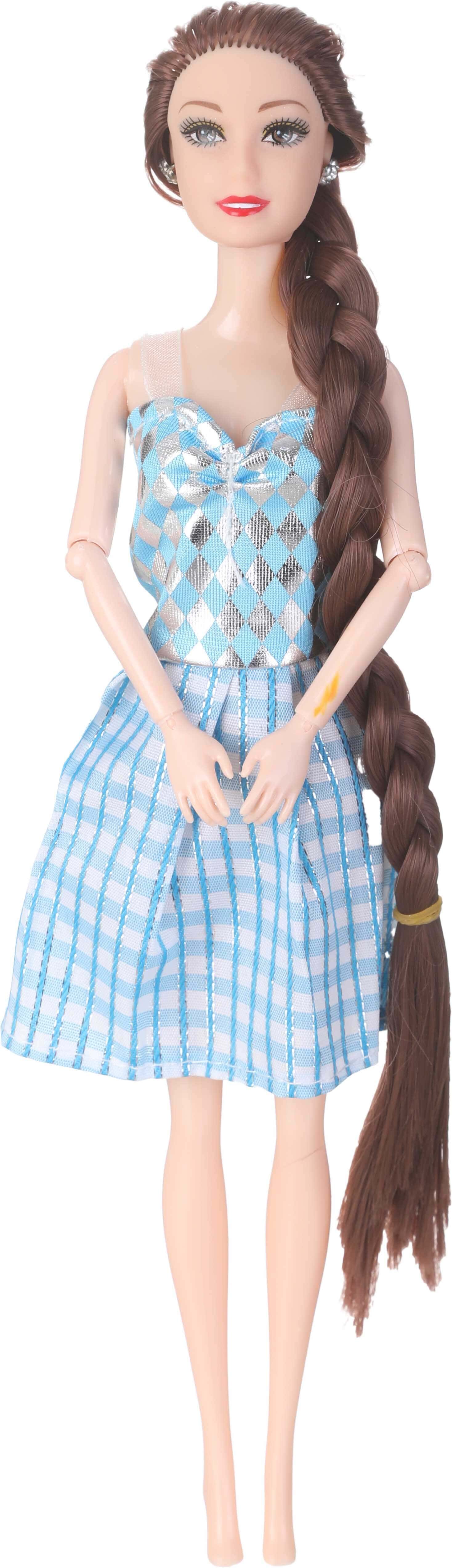 Plastic Fashion Bride Toy For Girls - Blue White