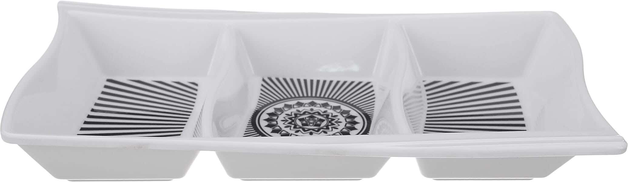 Bright Designs Melamine Nuts Bowl, 30 cm - White Black