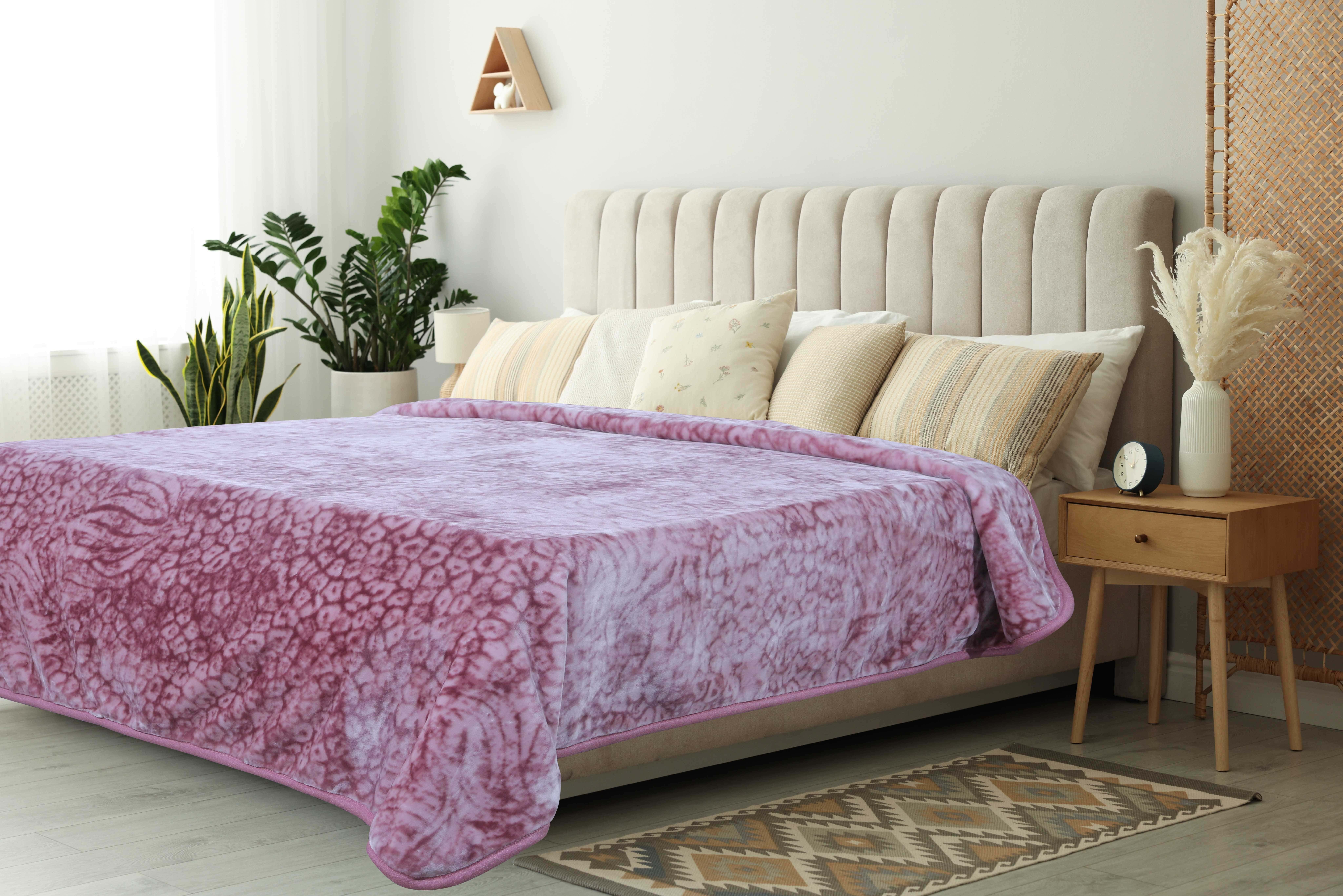 Mandora Velvet Double Layers Blanket, 220x240 cm, Approximately 5 kg - Cashmere