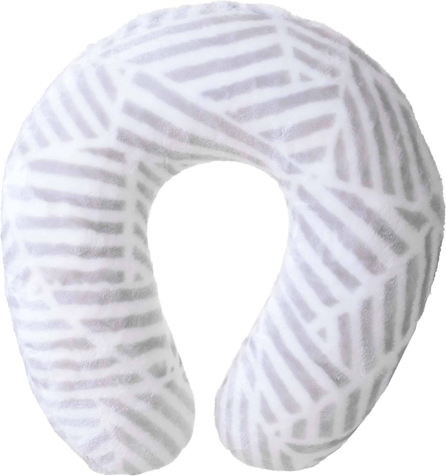 Almaamoun Fiber Neck Pillow, 30×30 cm, Approximately 200 grm - Grey White
