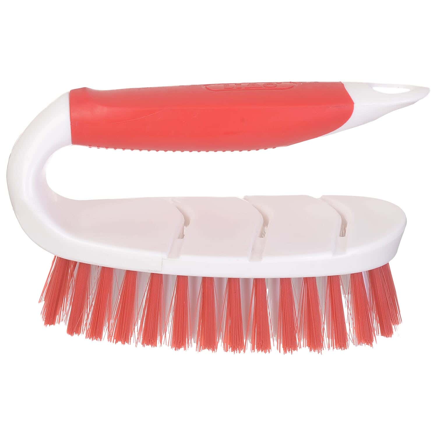 Liao Plastic Floor Cleaning Brush, 15 cm - White Red