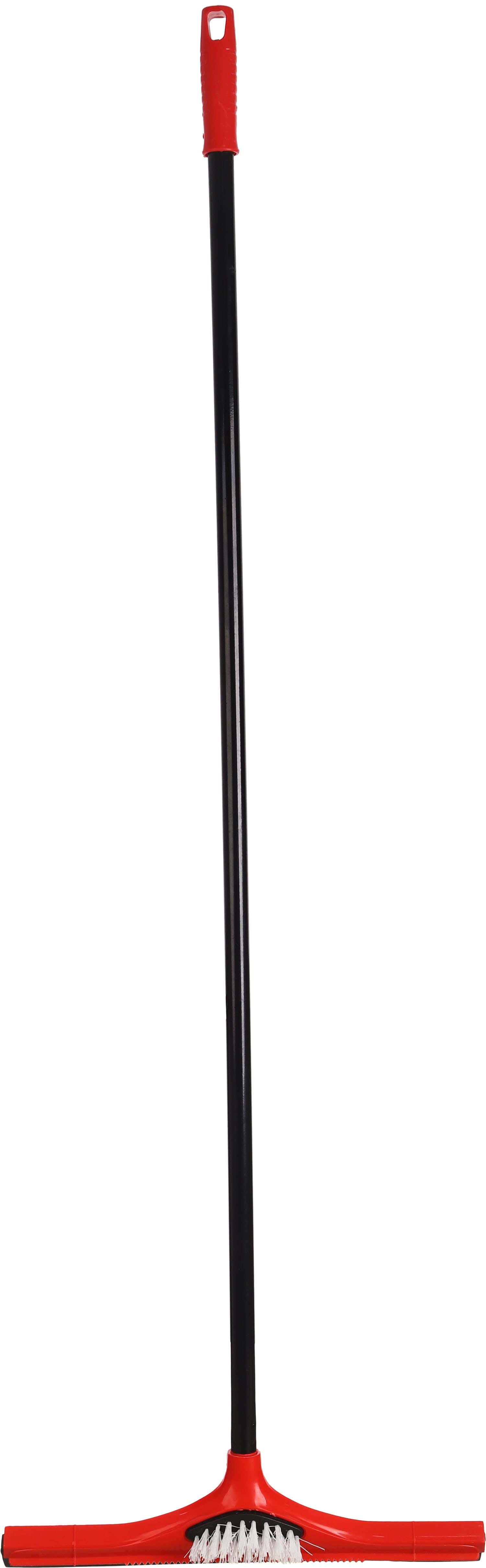 El Helal & Star Mirage Pro Plastic Floor Wiper With Metal Handle, 127X40 cm - Black Red