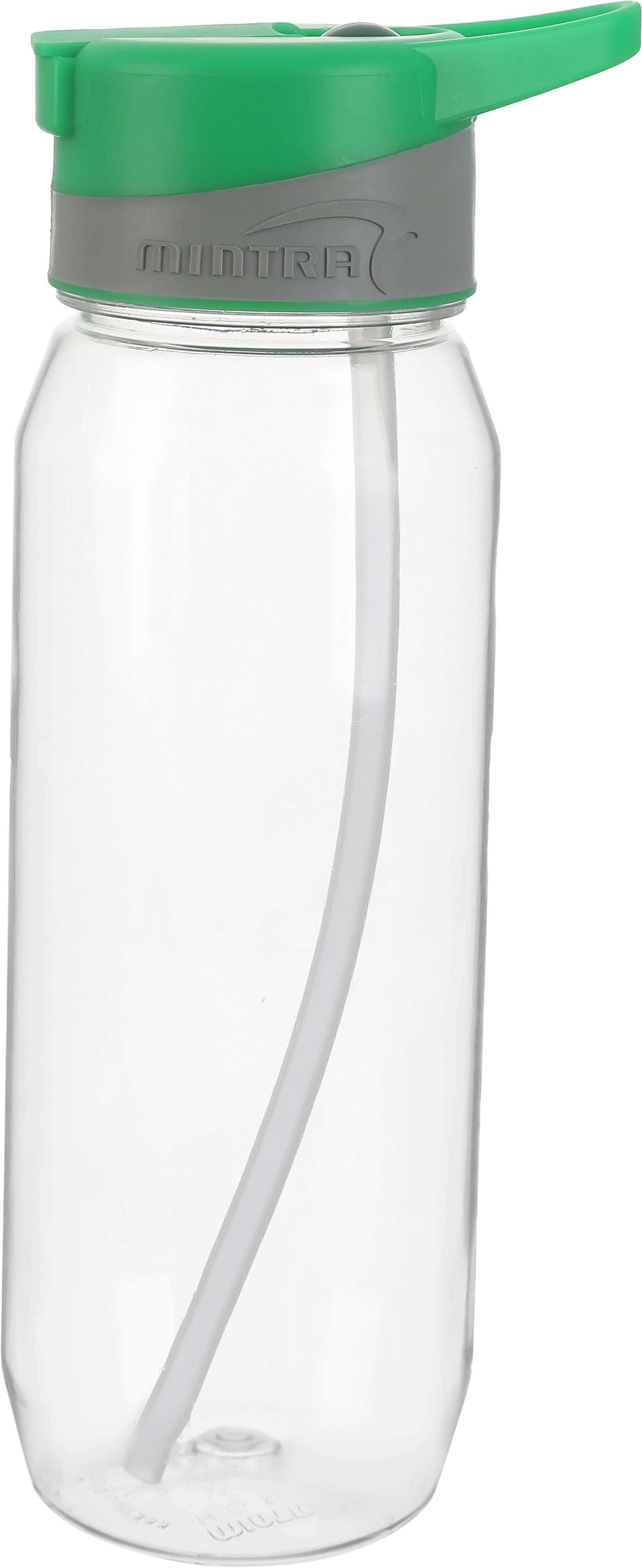 Mintra Plastic Sports Water Bottle, Shalimo Lid, 800 ml - Clear Green