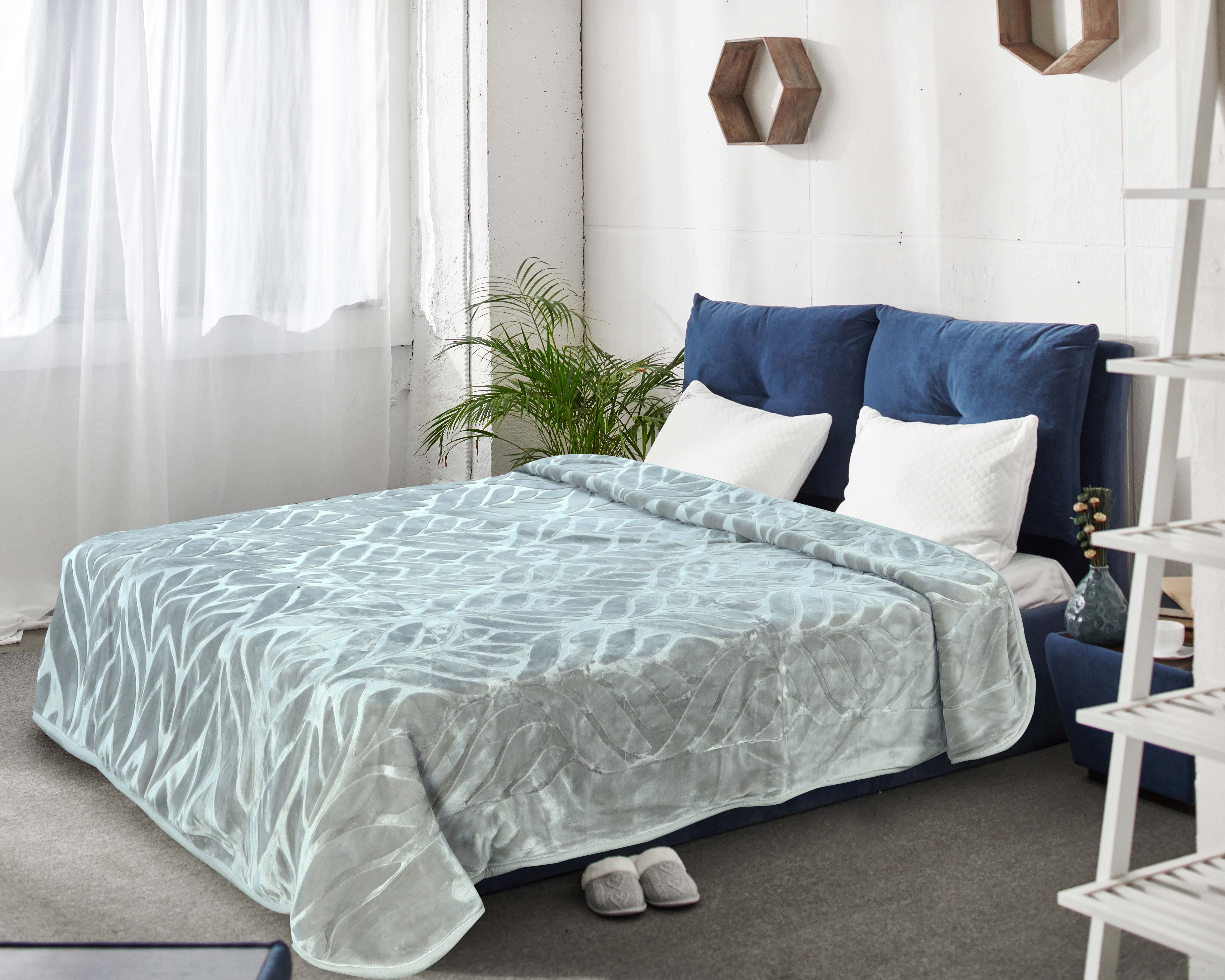 Morano Velvet Blanket, Double-Layer, 240×220 cm, 6800 Grams, Model Mirage - Grey