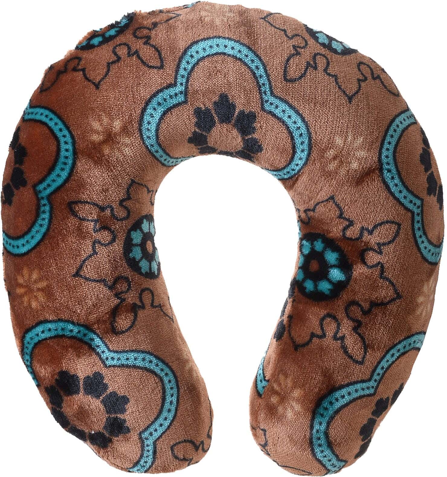 Almaamoun Fiber Neck Pillow, 30×30 cm, Approximately 200 grm - Brown Green