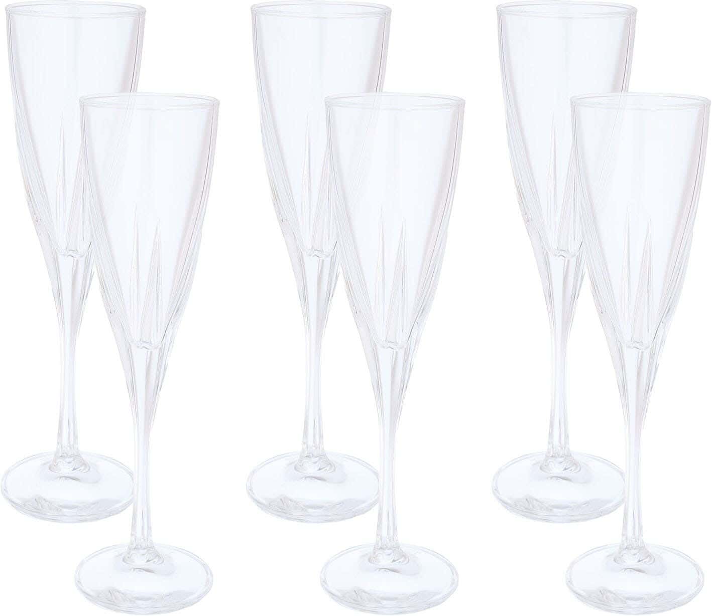 Rcr Glass Cups Set, 6 Pieces, 170 ml - Clear