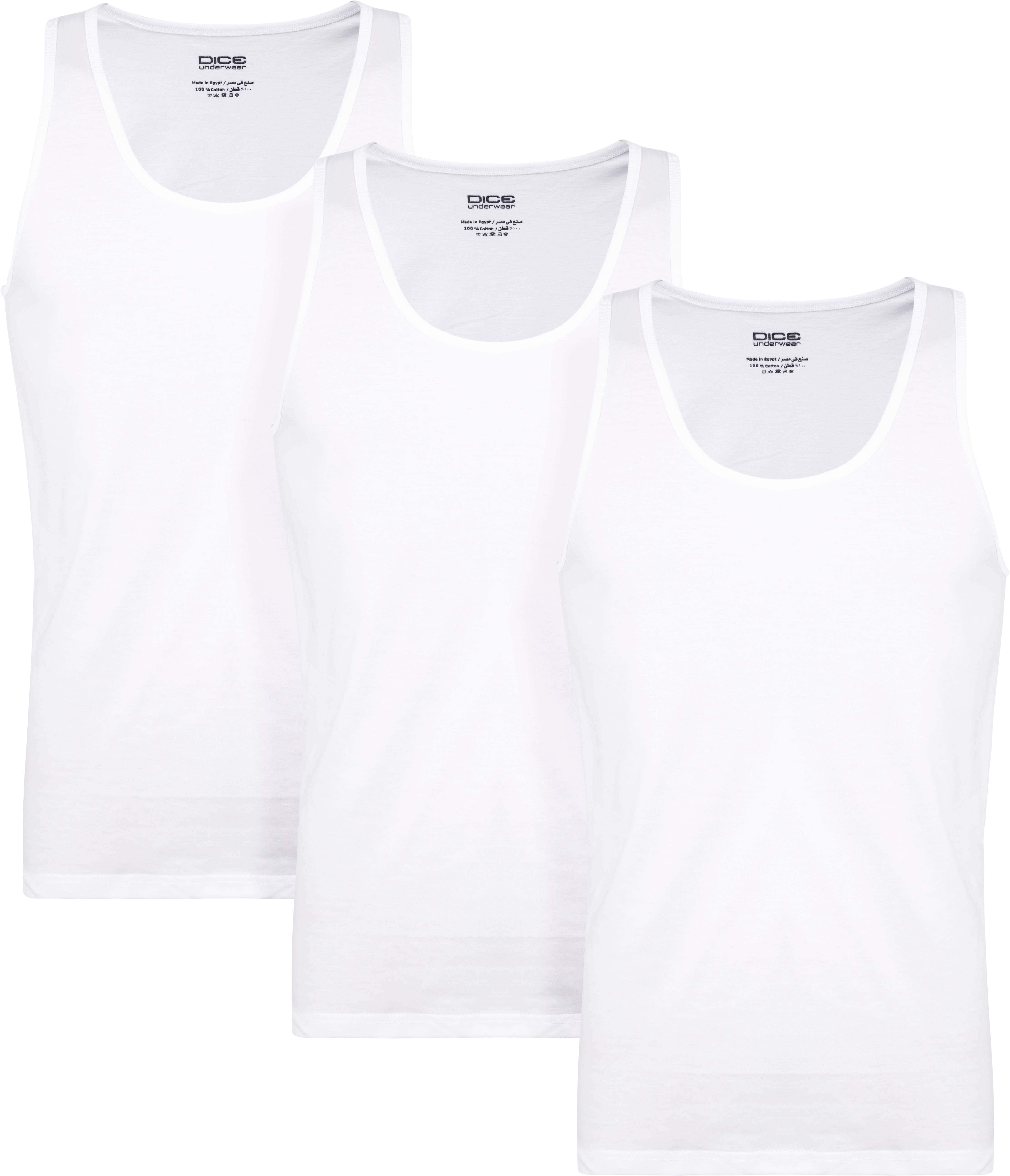 Dice Cotton Undershirt Set For Men, 3 Pieces